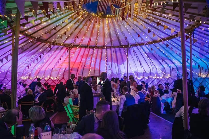 A large yurt provided by Yorkshire Yurts Limited