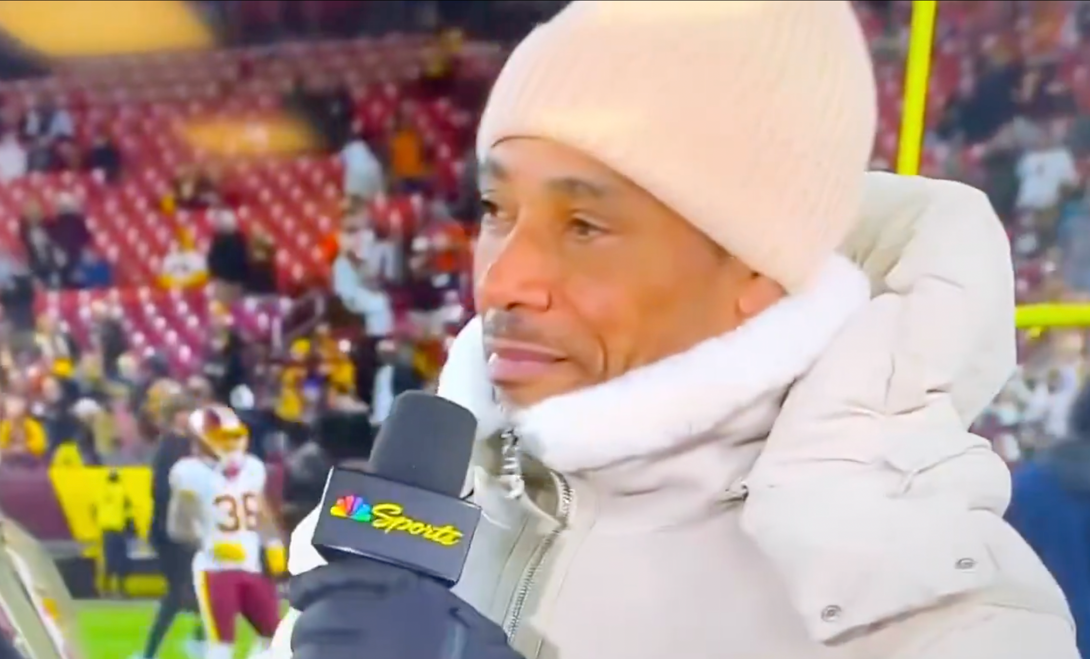 Rodney Harrison concerned fans after appearing to stumble over his words during ‘Sunday Night Football’