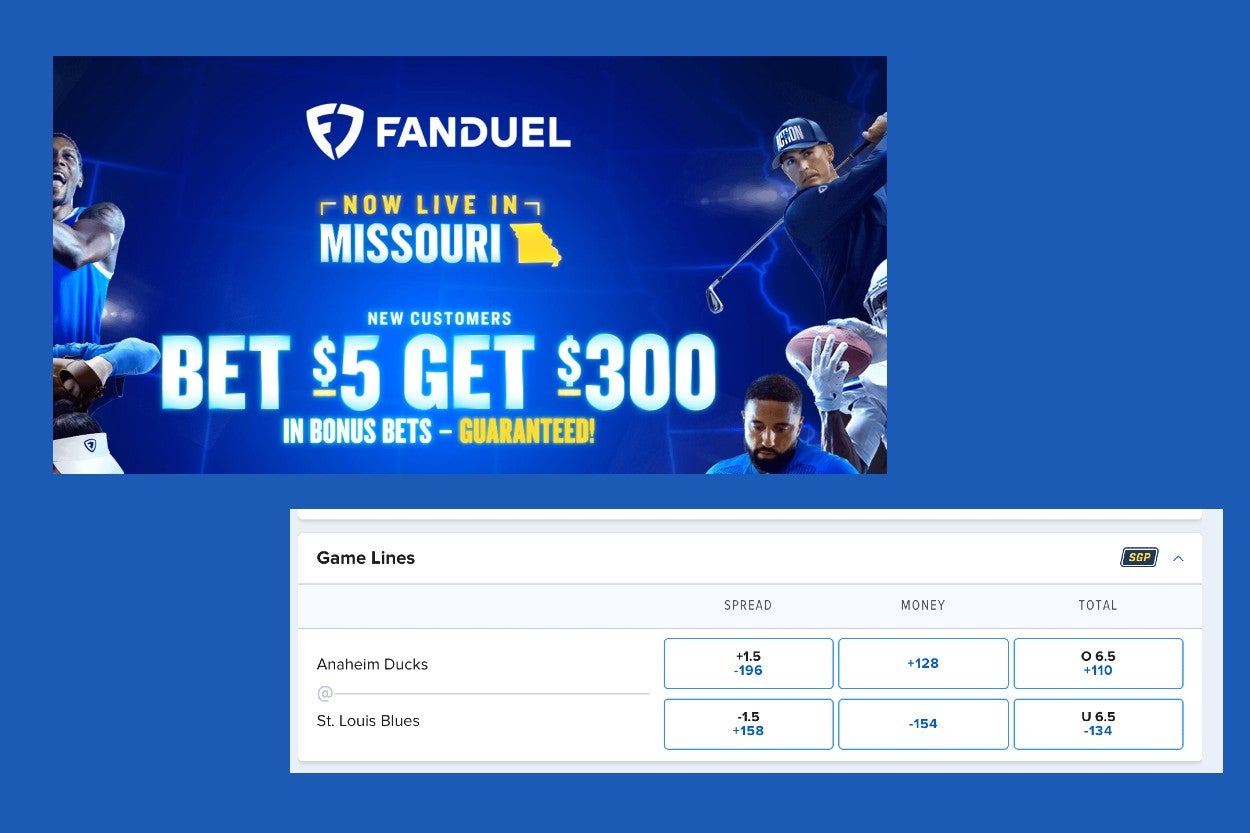 Bet on the St Louis Blues and claim $300 in bonus bets with FanDuel