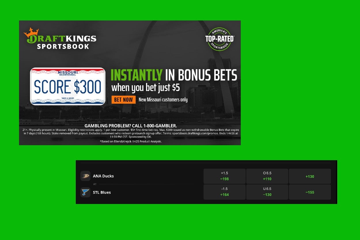 Claim the DraftKings Missouri promo worth $300 in bonus bets