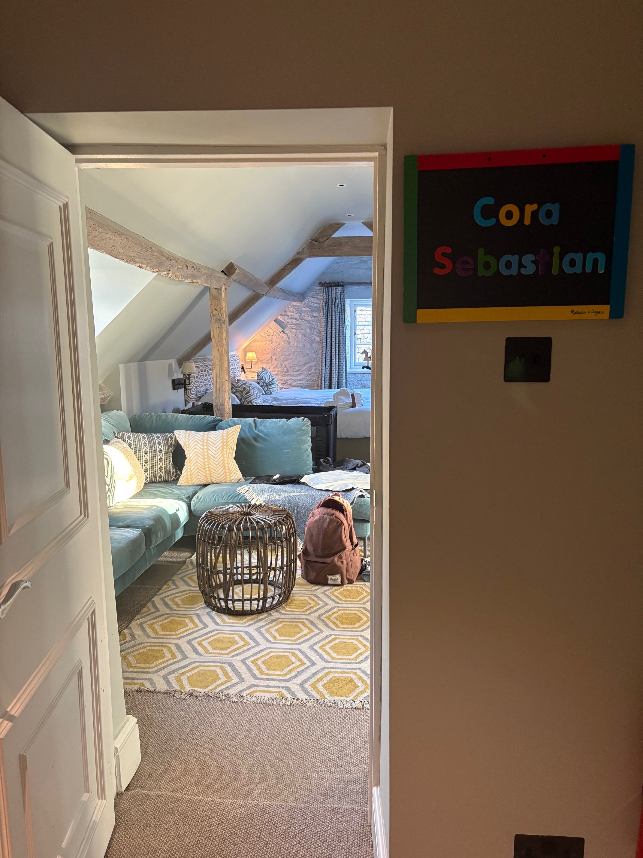 Little details like having the childrens’ names outside of their room were lovely touches