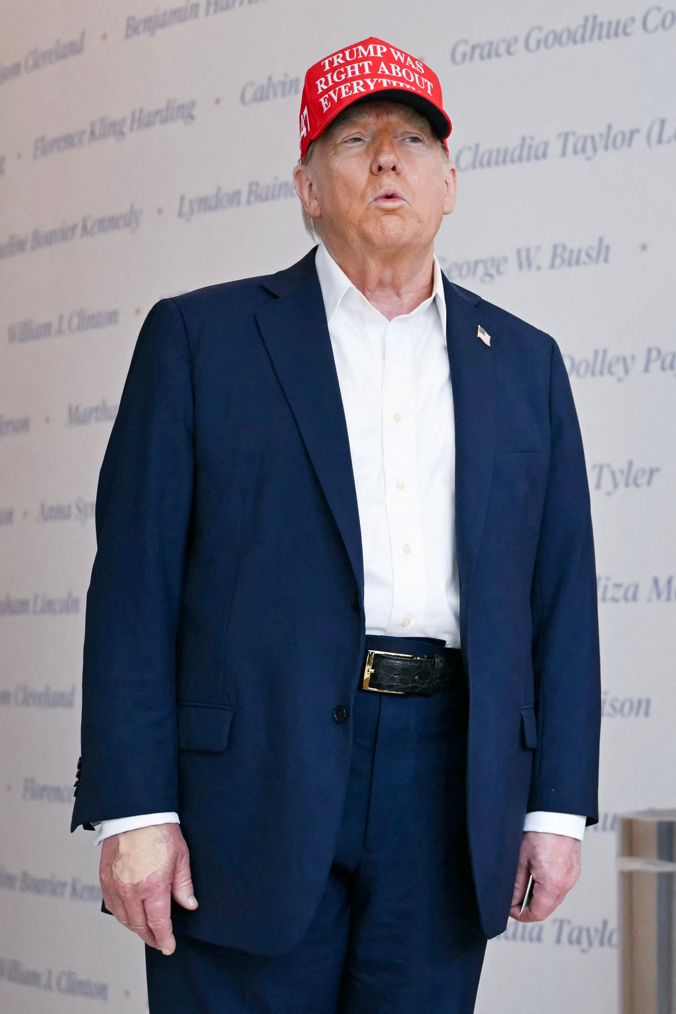 The press secretary also reiterated that the MRI had been done because ‘men in [Trump’s] age group benefit from a thorough evaluation of cardiovascular and abdominal health’