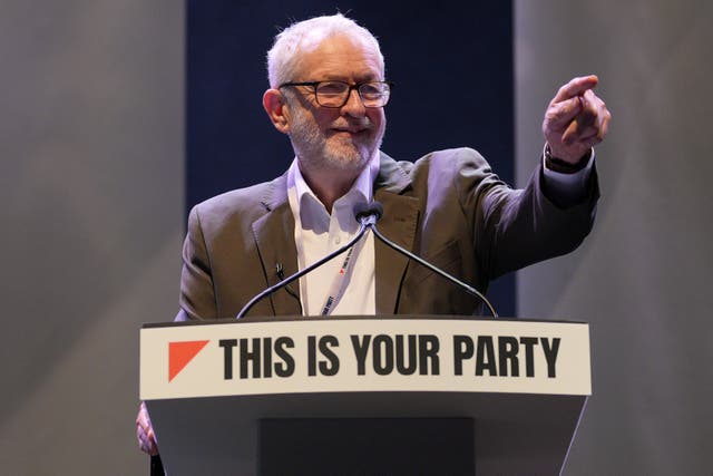 <p>Jeremy Corbyn at the inaugural conference of Your Party in Liverpool</p>