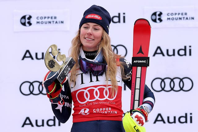 <p>Mikaela Shiffrin has now won four straight slalom World Cups including the final race of last season</p>