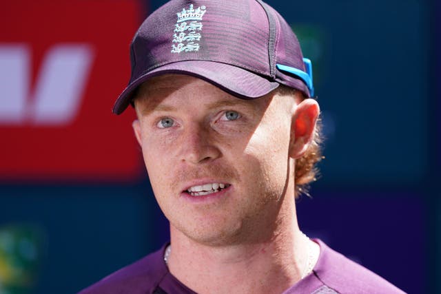 England�s Ollie Pope takes questions during a press conference at The Gabba, Brisbane, Australia (Robbie Stephenson/PA)