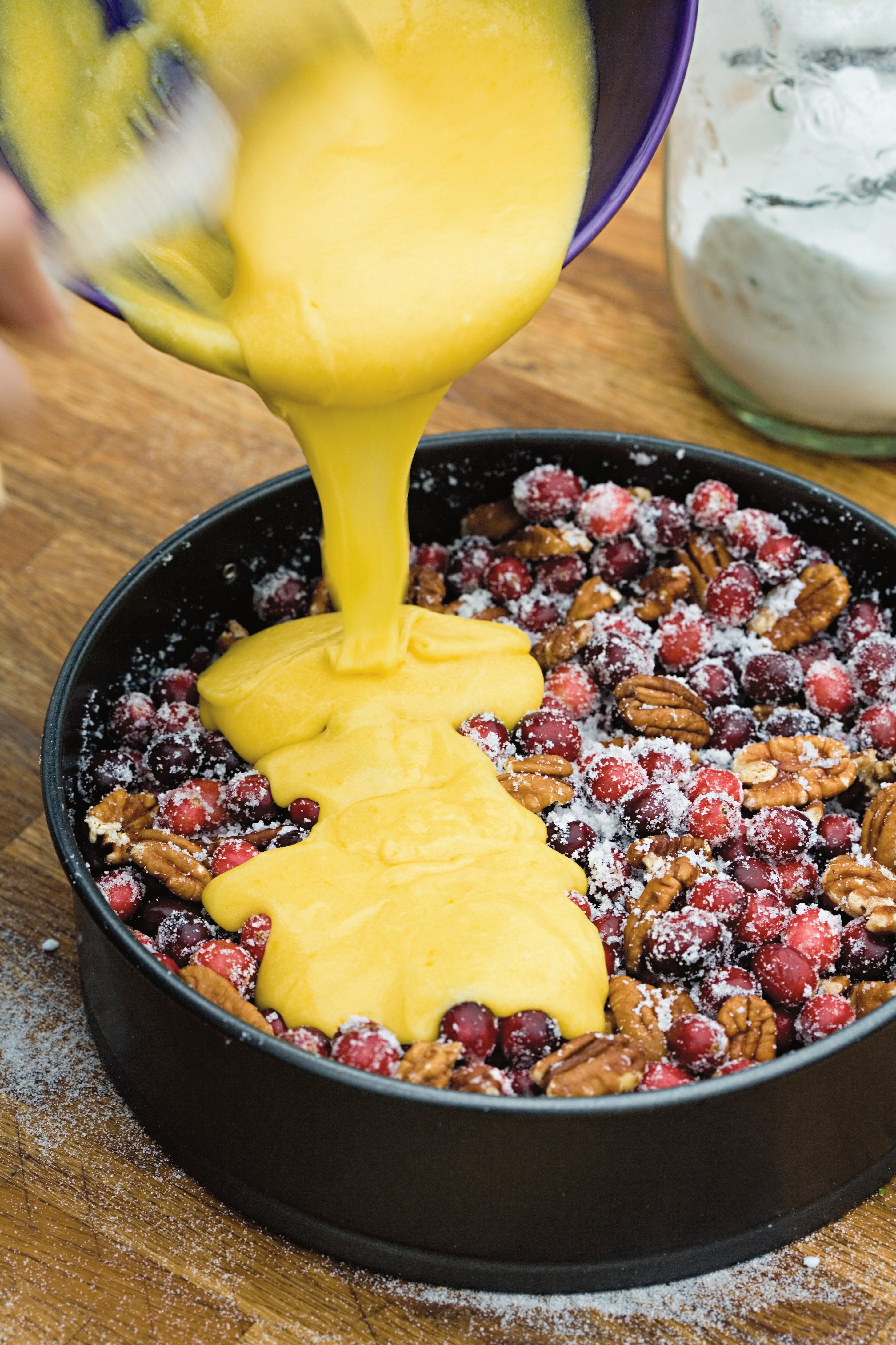 Sharp fruit and hot toffee creating the sweet-sour balance Christmas desserts need