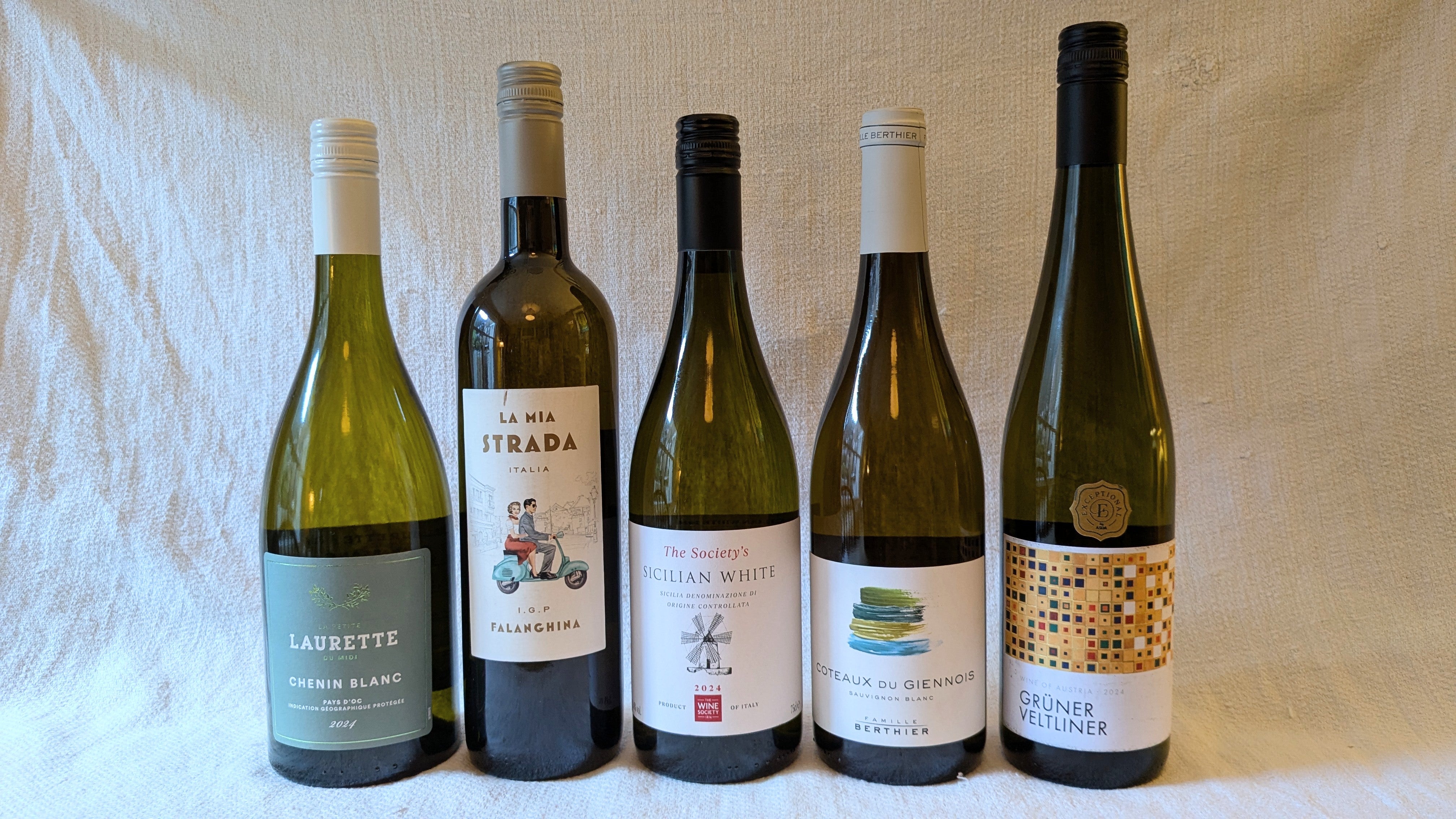 A selection of French, Italian and Austrian wines