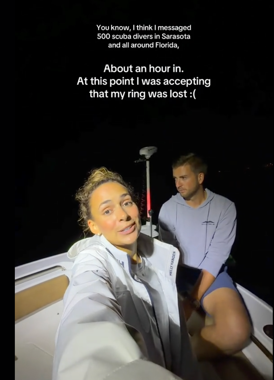 Cassie and Brandon Yammine waiting to find the ring