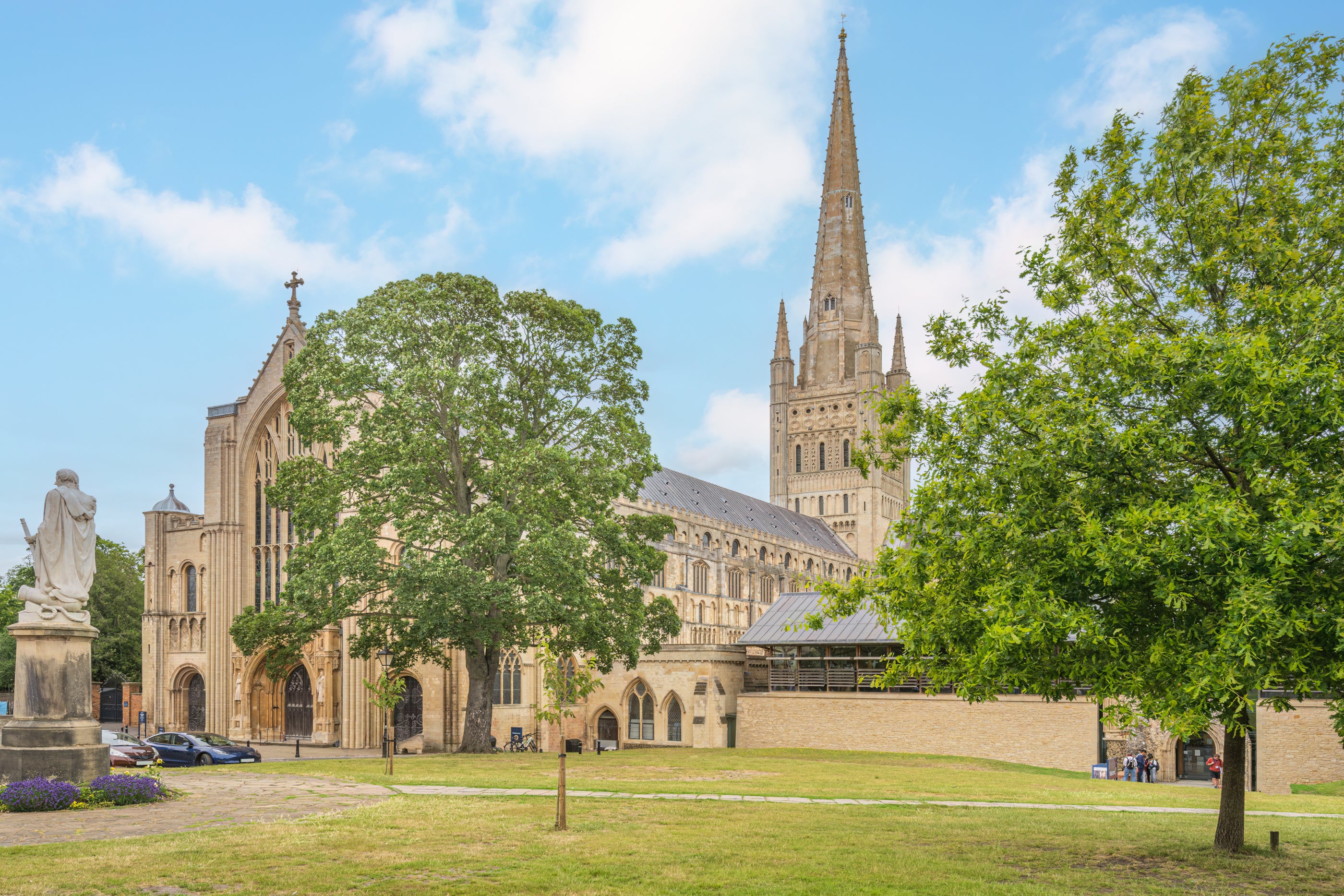 Norwich's beautiful cathedral with its soaring 315ft-tall spire