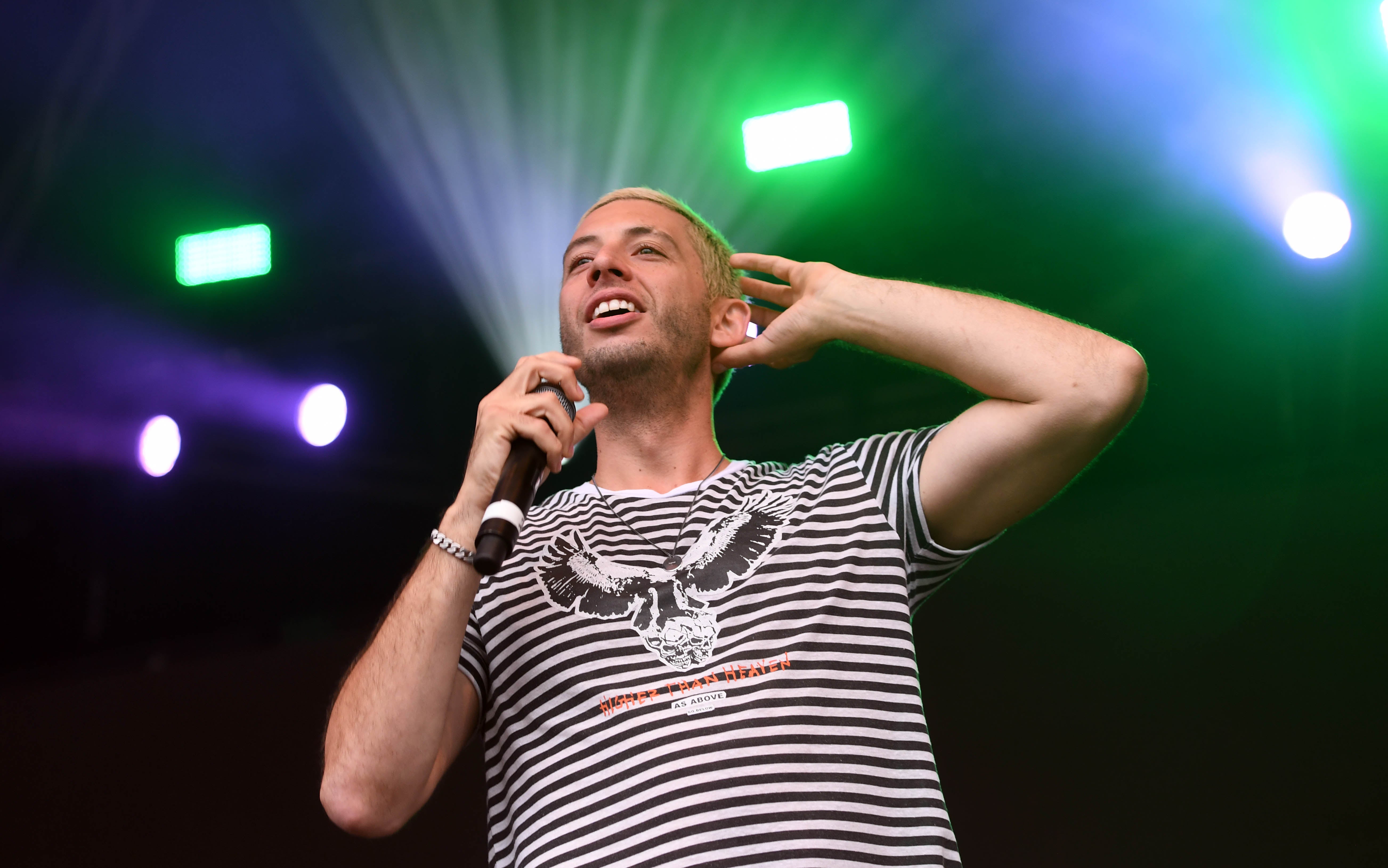 <p>Rapper Example suffered an awkward blunder with a fan during a recent gig</p>