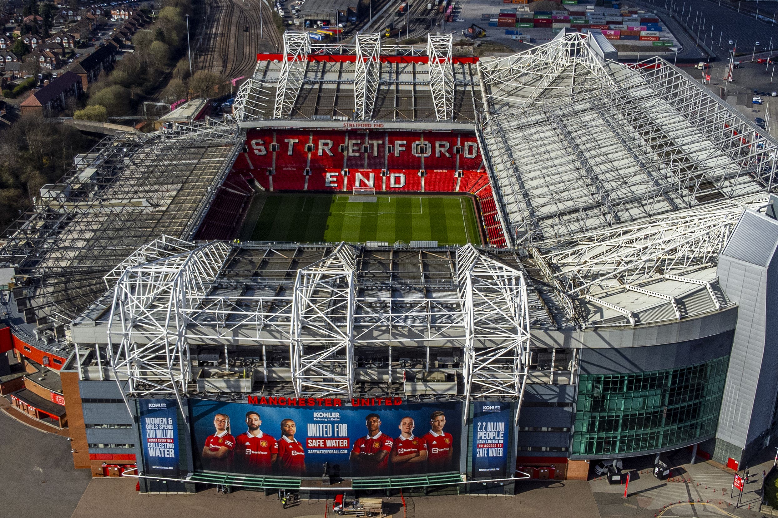 Manchester United’s Old Trafford is among stadiums facing a jump in tax payments (Peter Byrne/PA)