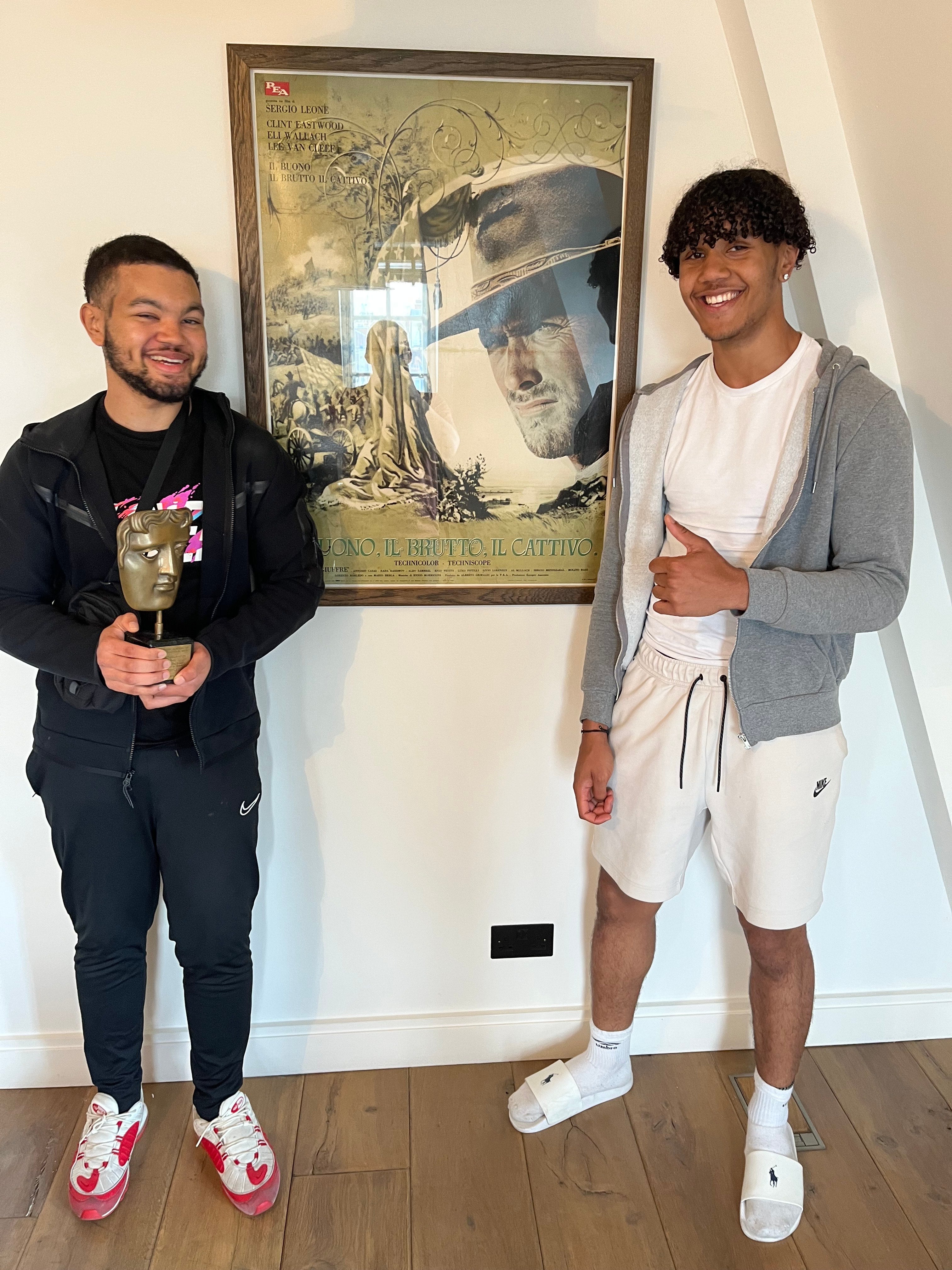 David (left) was a keen filmmaker