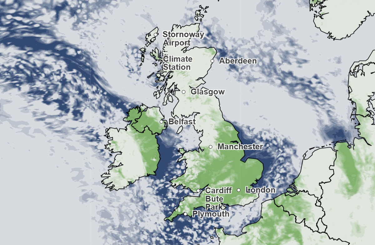 The Met Office weather forecast for 11pm on 4 December, 2025