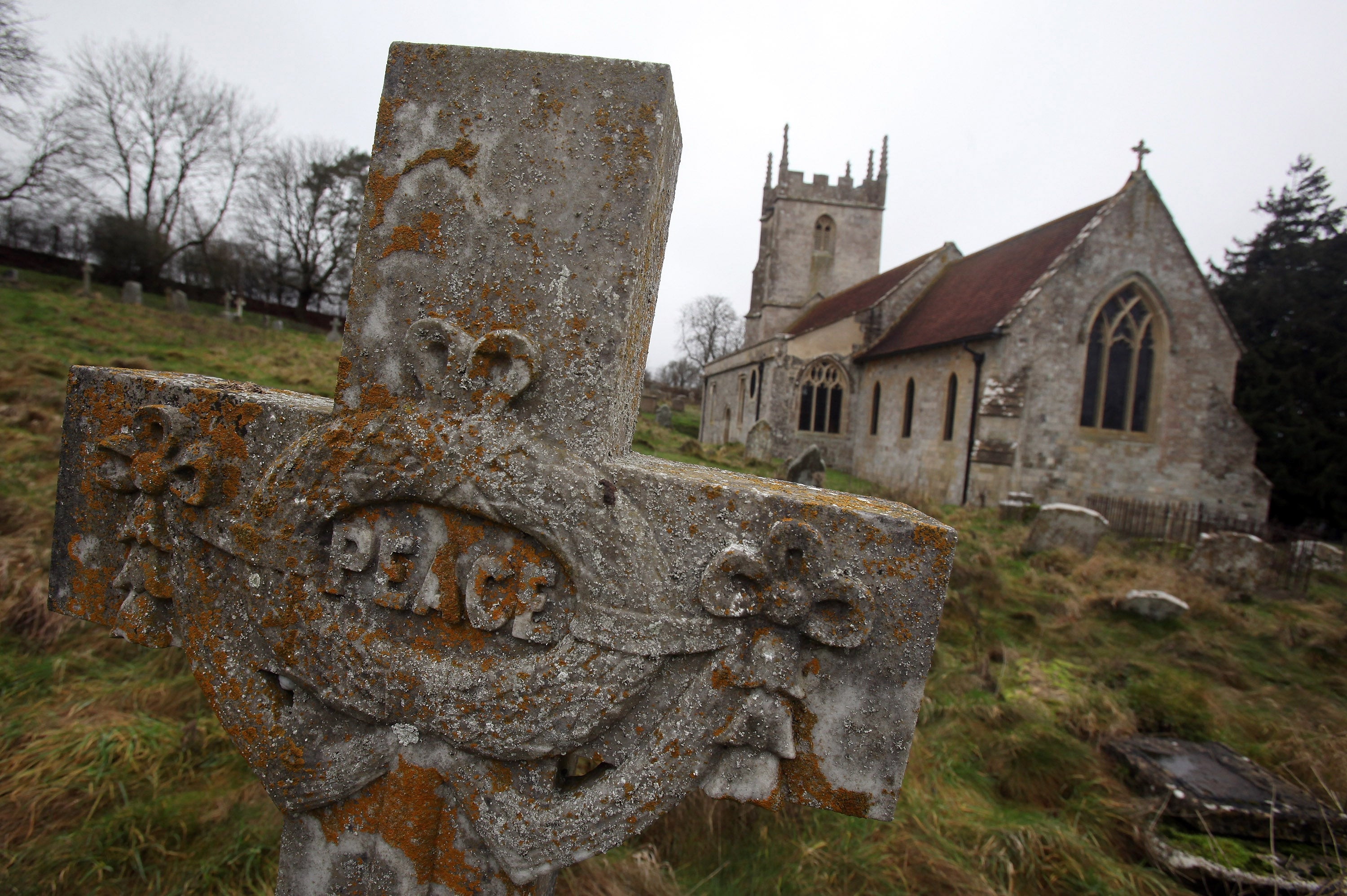 St Giles church in the village of Imber