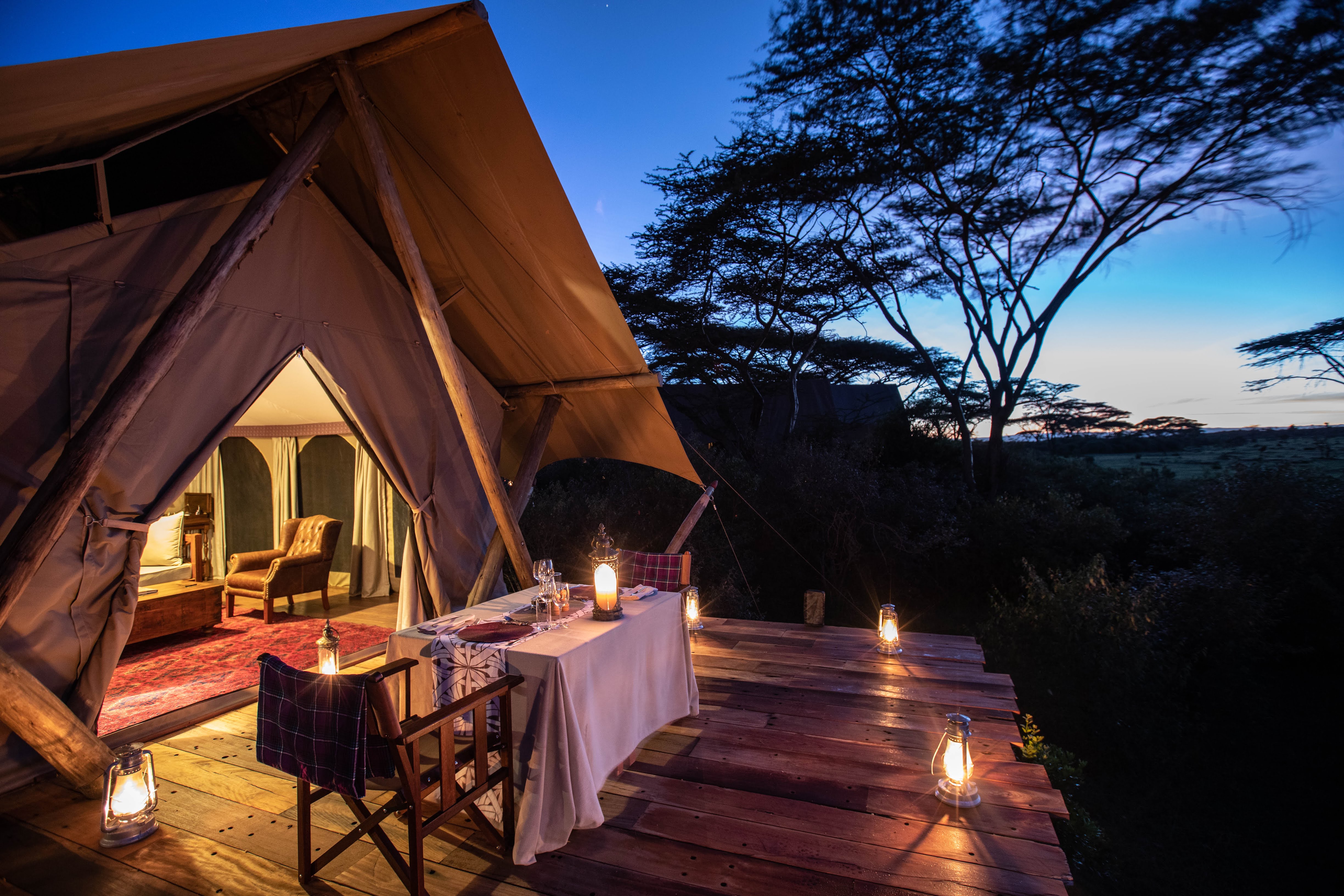<p>Mara Nyika Camp lies in the private Naboisho Conservancy, guaranteeing fewer tourists and great wildlife-spotting</p>