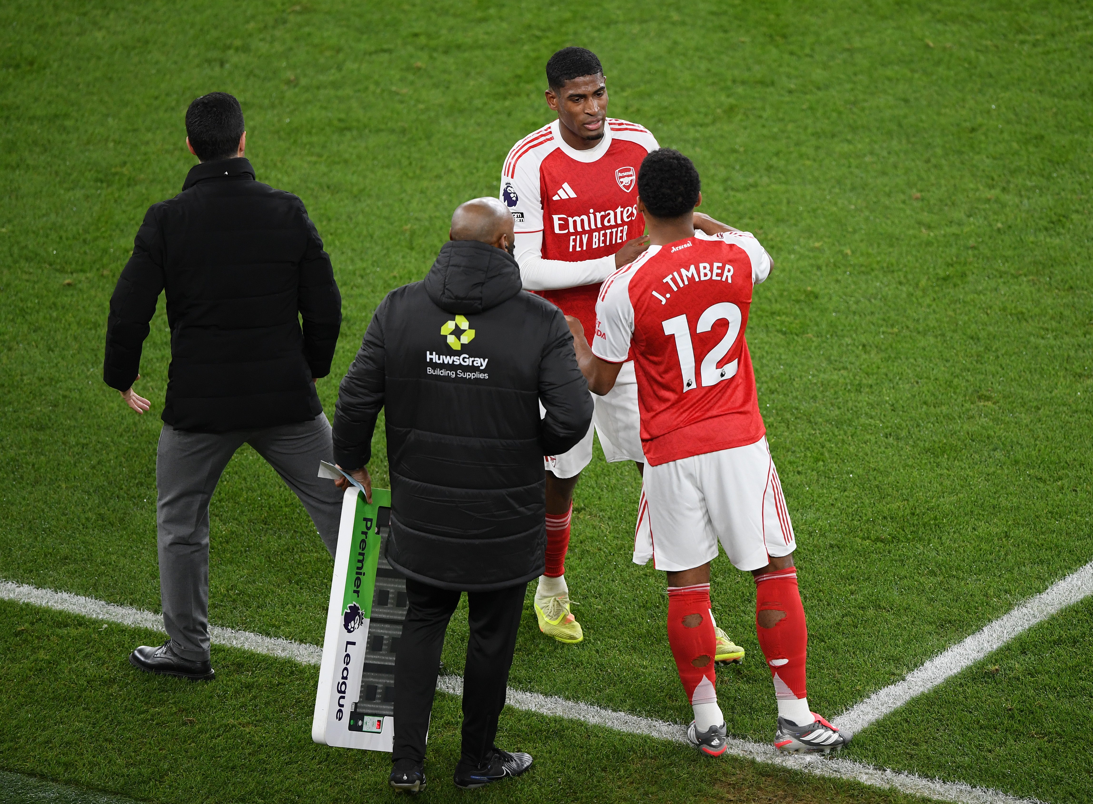 Cristhian Mosquera was forced off against Brentford