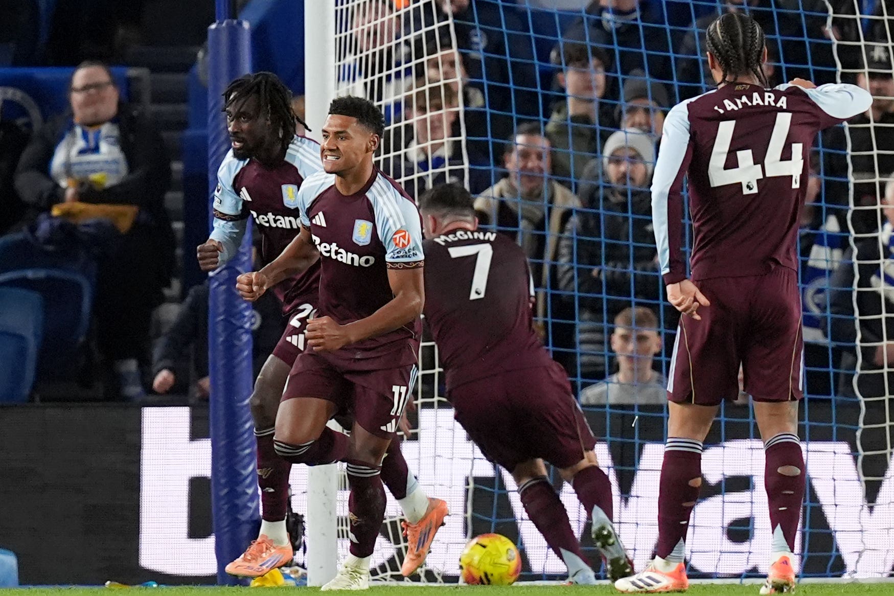 Ollie Watkins struck twice at Brighton