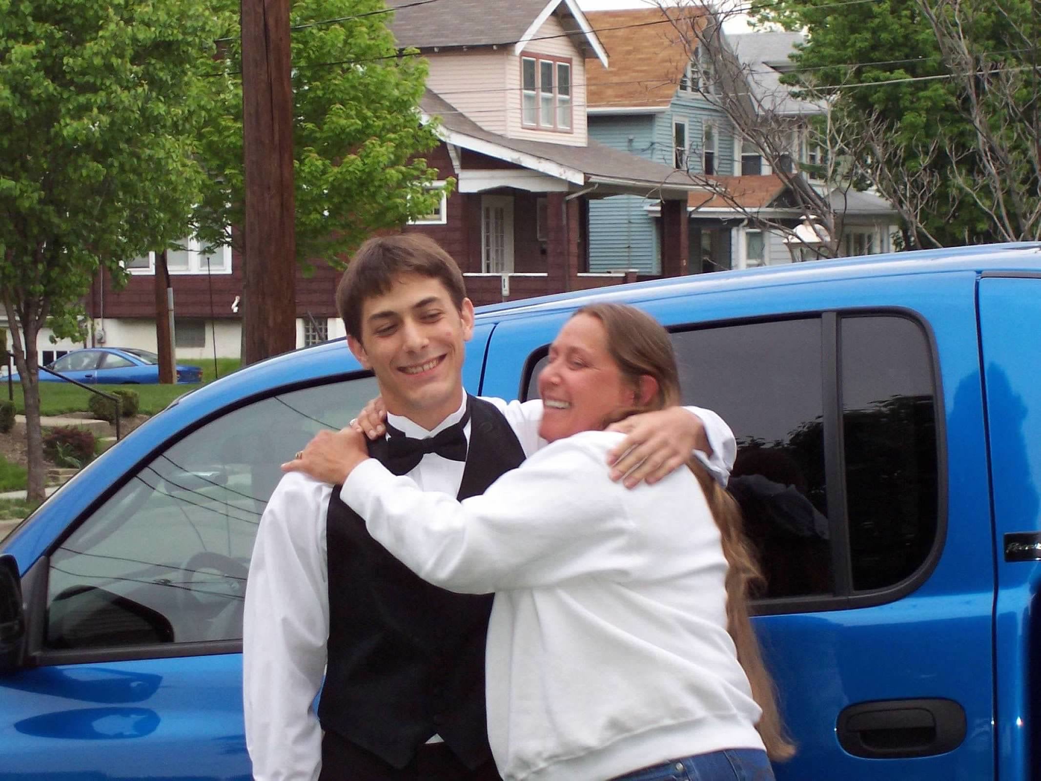 Mary Cutter, pictured with her late son Christian, said if anything happened to his heart, ‘it would be like living the whole thing over again.’