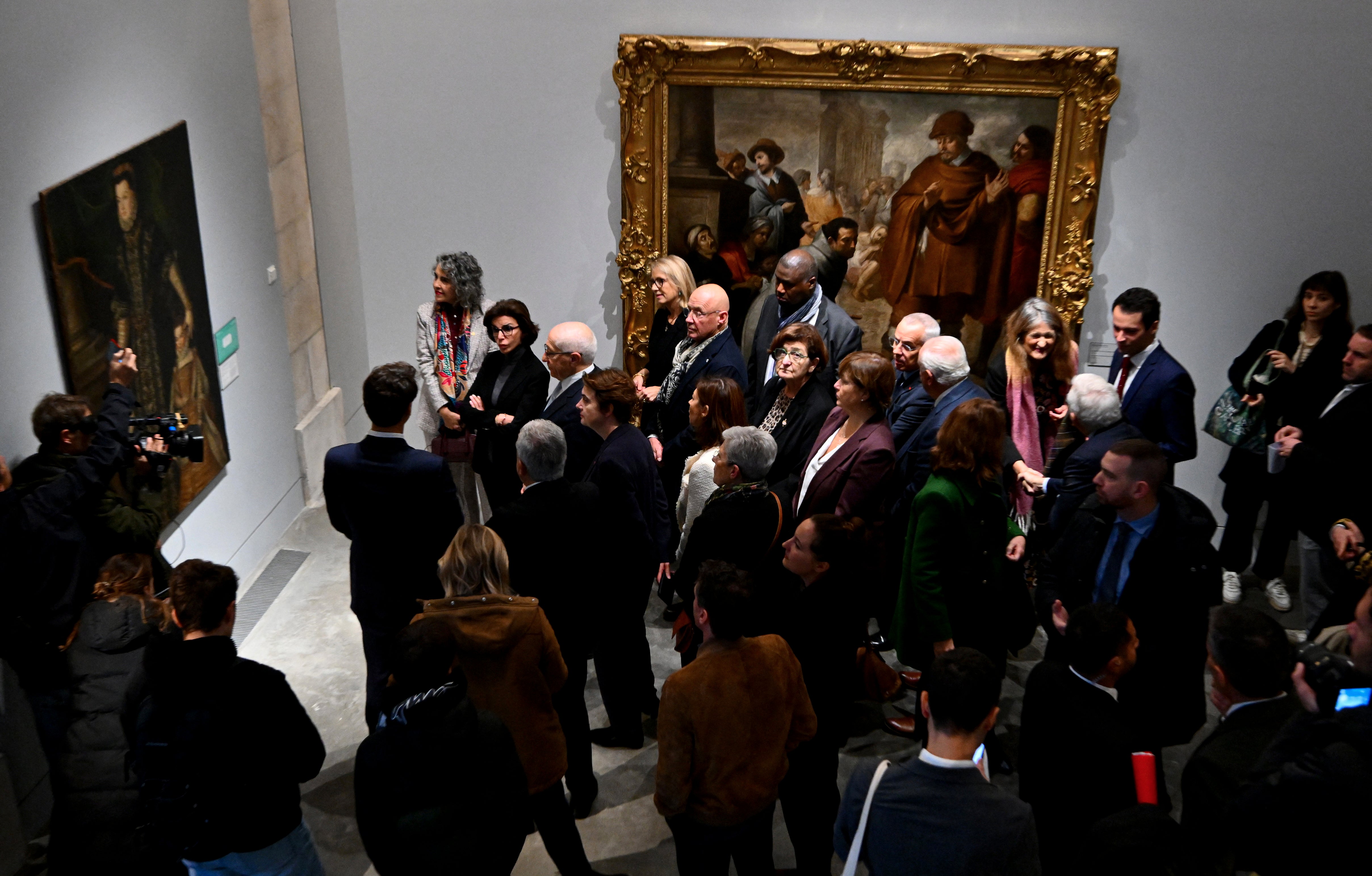 France's Culture Minister Rachida Dati attends the Bonnat-Helleu museum ahead of its grand reopening