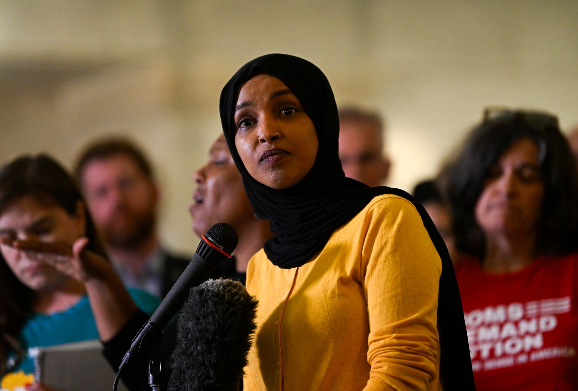 Congresswoman Ilhan Omar branded Trump as a national embarassment for his rant against immigrants and Somalis