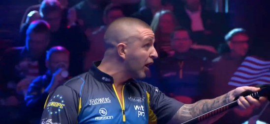 Jayson Shaw confronted a fan at Alexandra Palace