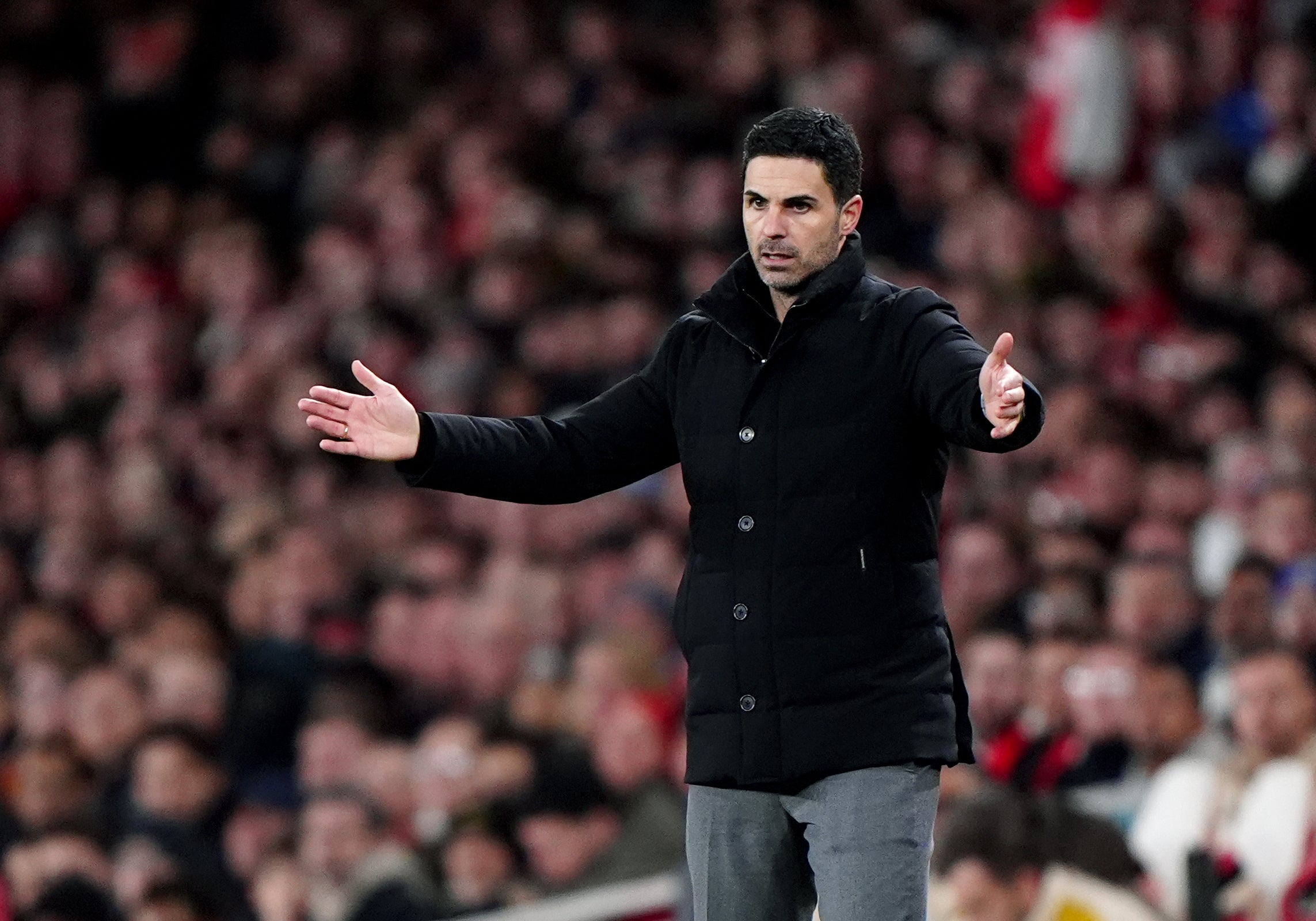 Mikel Arteta’s Arsenal have been perfect in Europe this season (Bradley Collyer/PA)