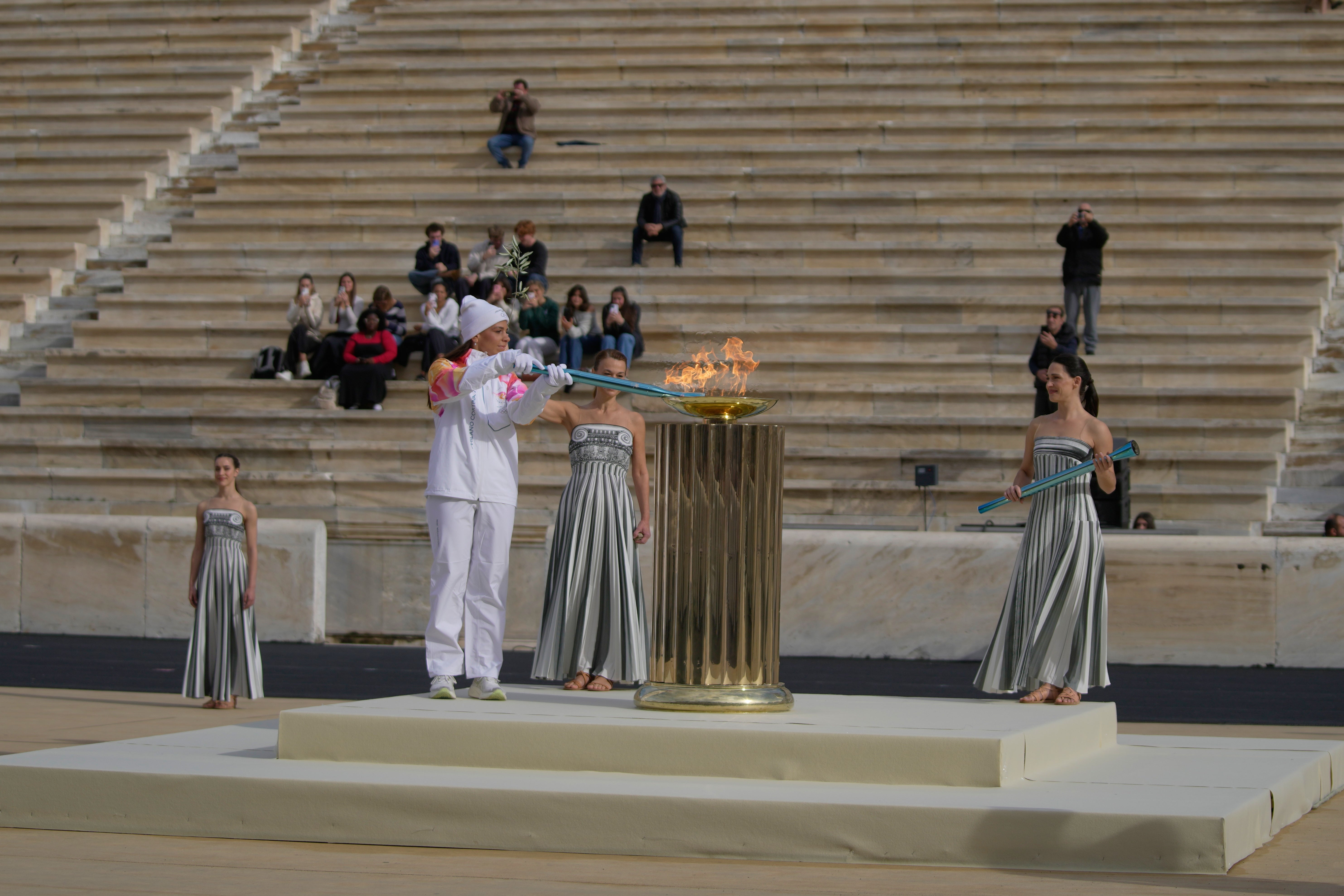Greece Olympics Milan Cortina Flame