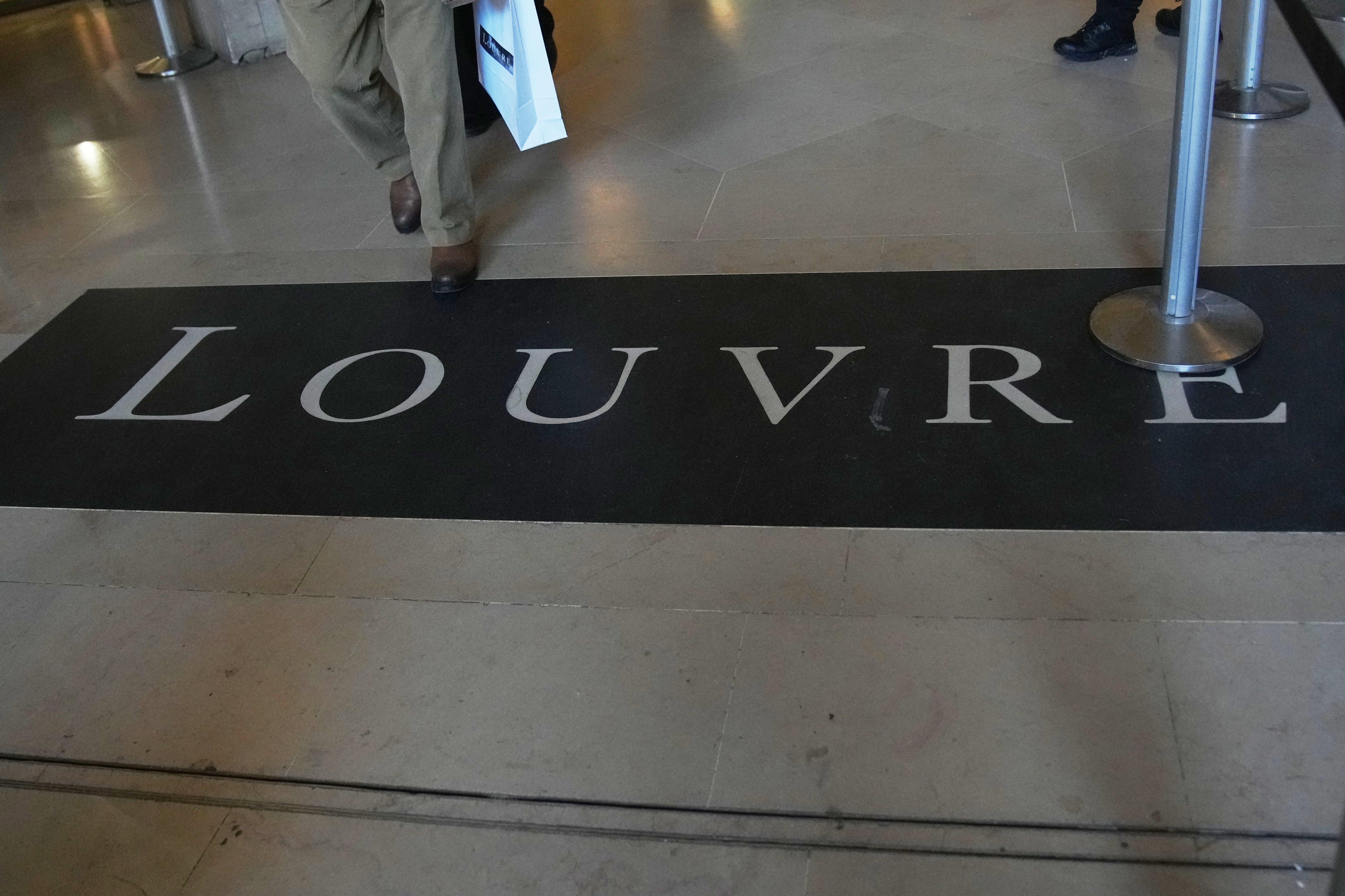 A carpet at Le Louvre museum, Wednesday, Nov. 19, 2025 in Paris. (AP Photo/Christophe Ena, File)