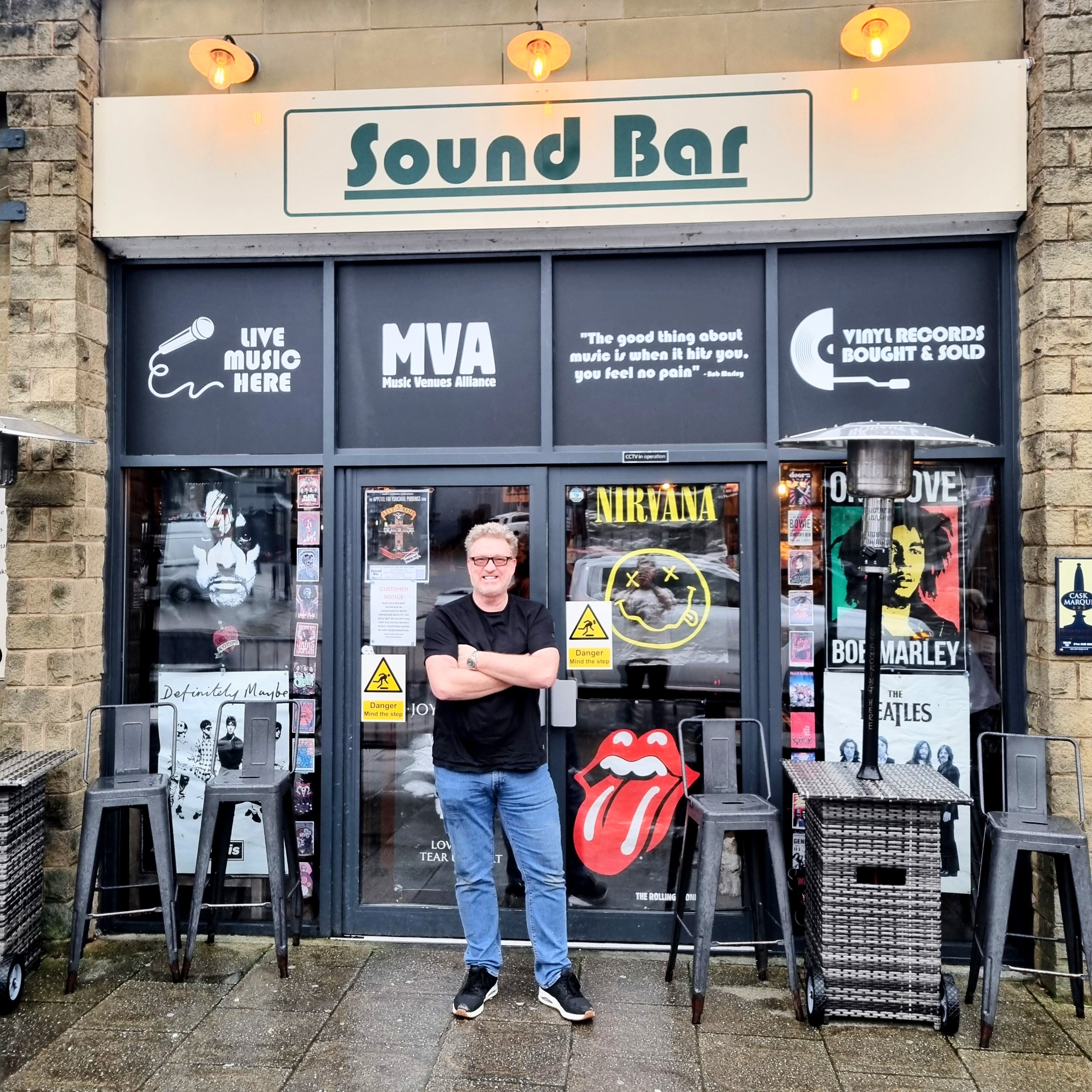 Dave Forshaw outside Skipton Sound Bar