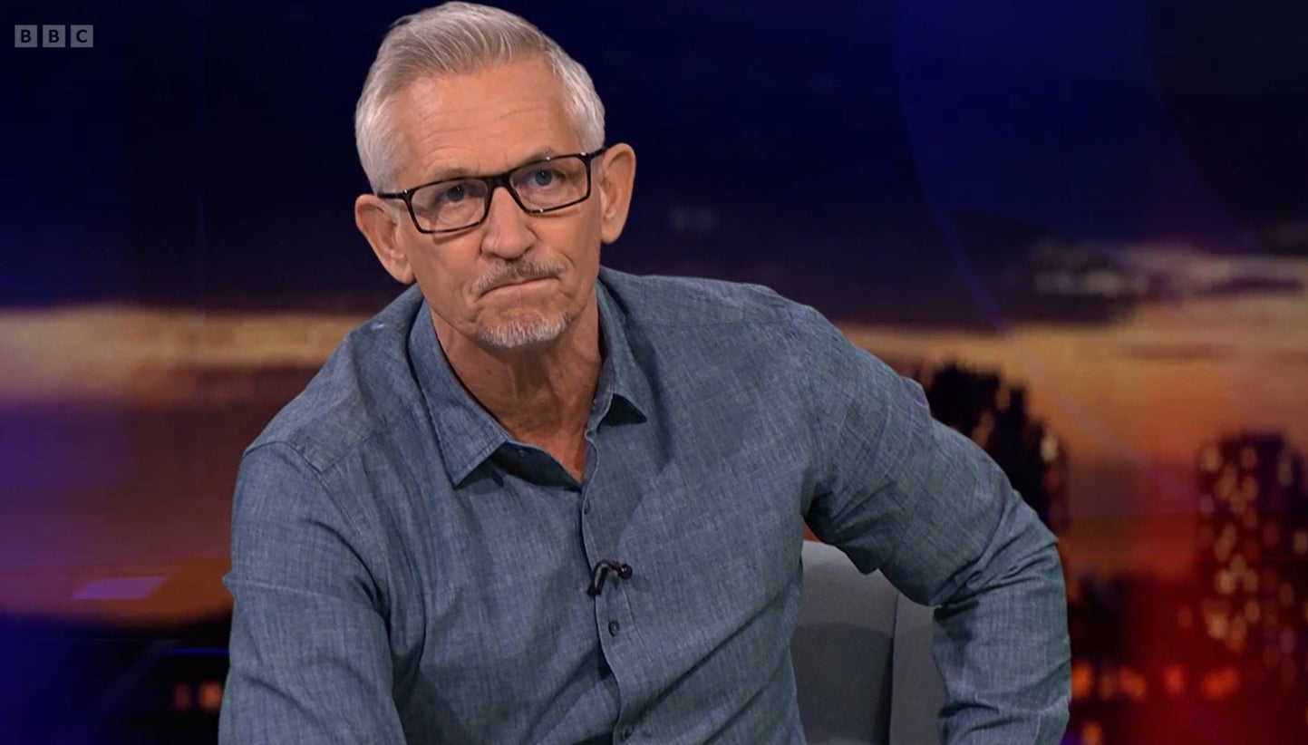 Lineker during his final episode of ‘Match of the Day’