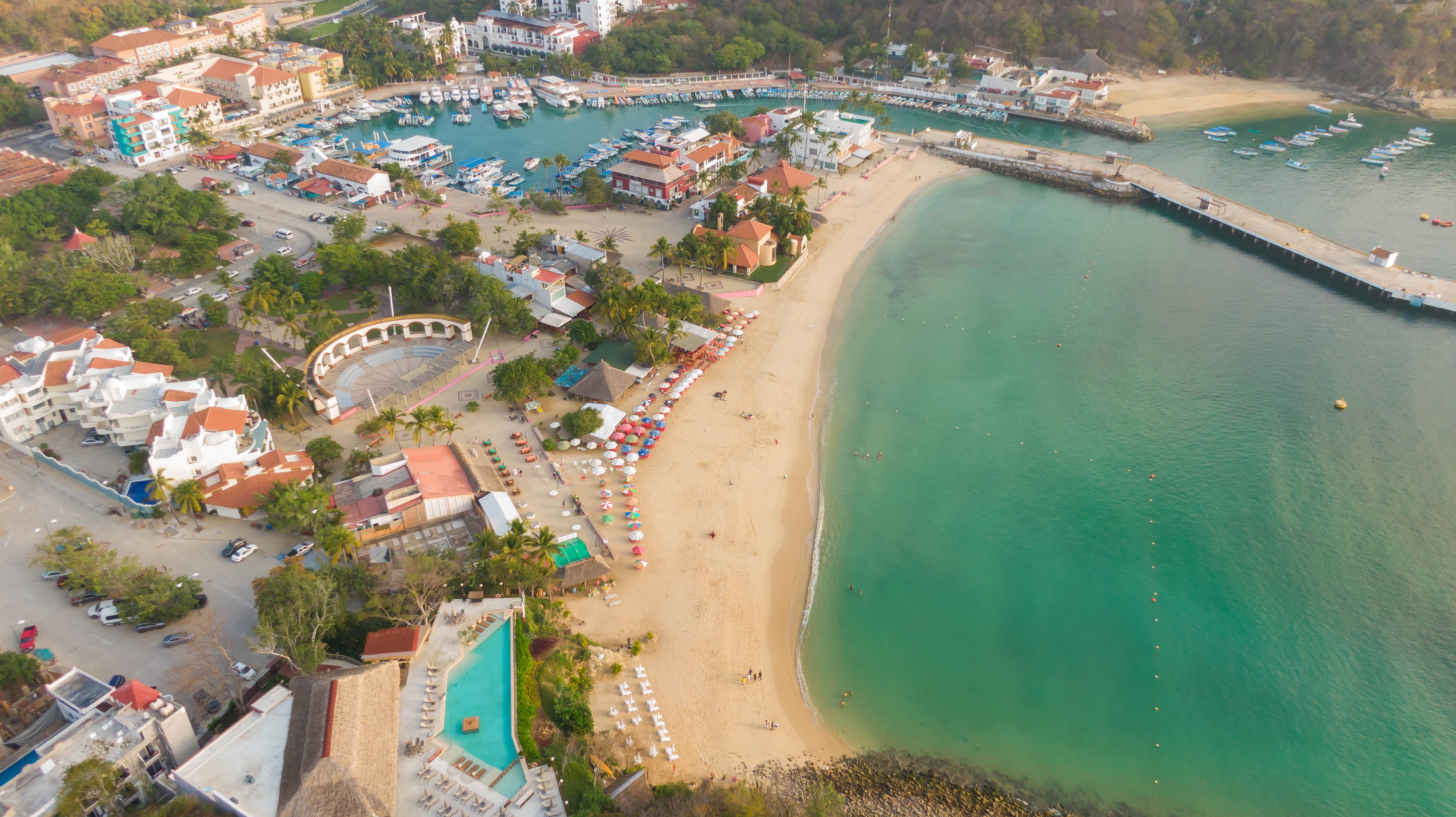 Huatulco is located amid nine bays and 36 beaches