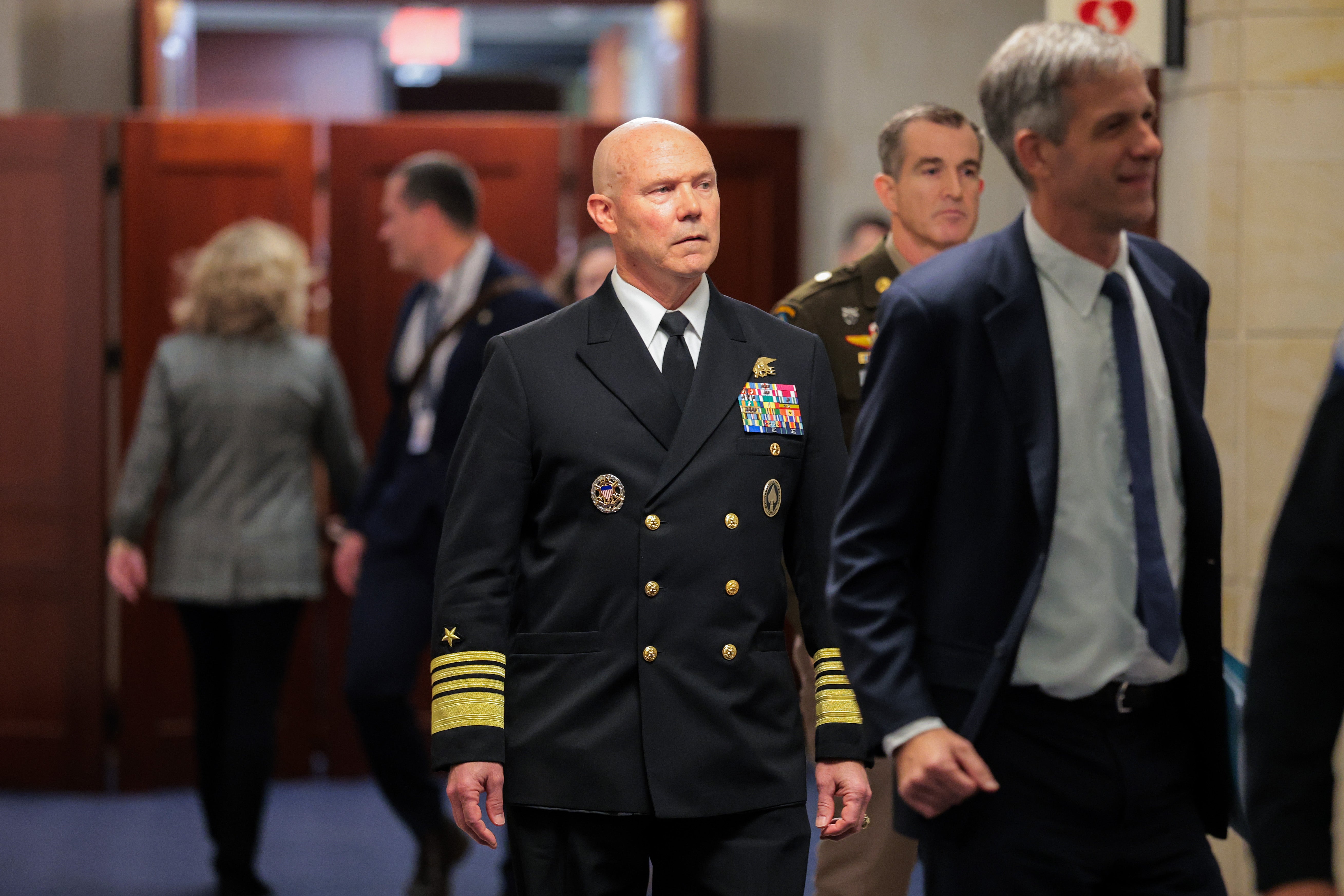 Admiral Frank ‘Mitch’ Bradley, a respected Navy SEAL officer who leads US Special Operations Command, spent Thursday on Capitol Hill to answer questions about the strikes on suspected drug boats