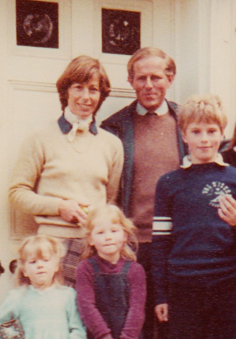 Fiona (bottom left) with her family in the 1980s. Rugg’s brother PJ Smyth (right) suffered abuse at the hands of his father John