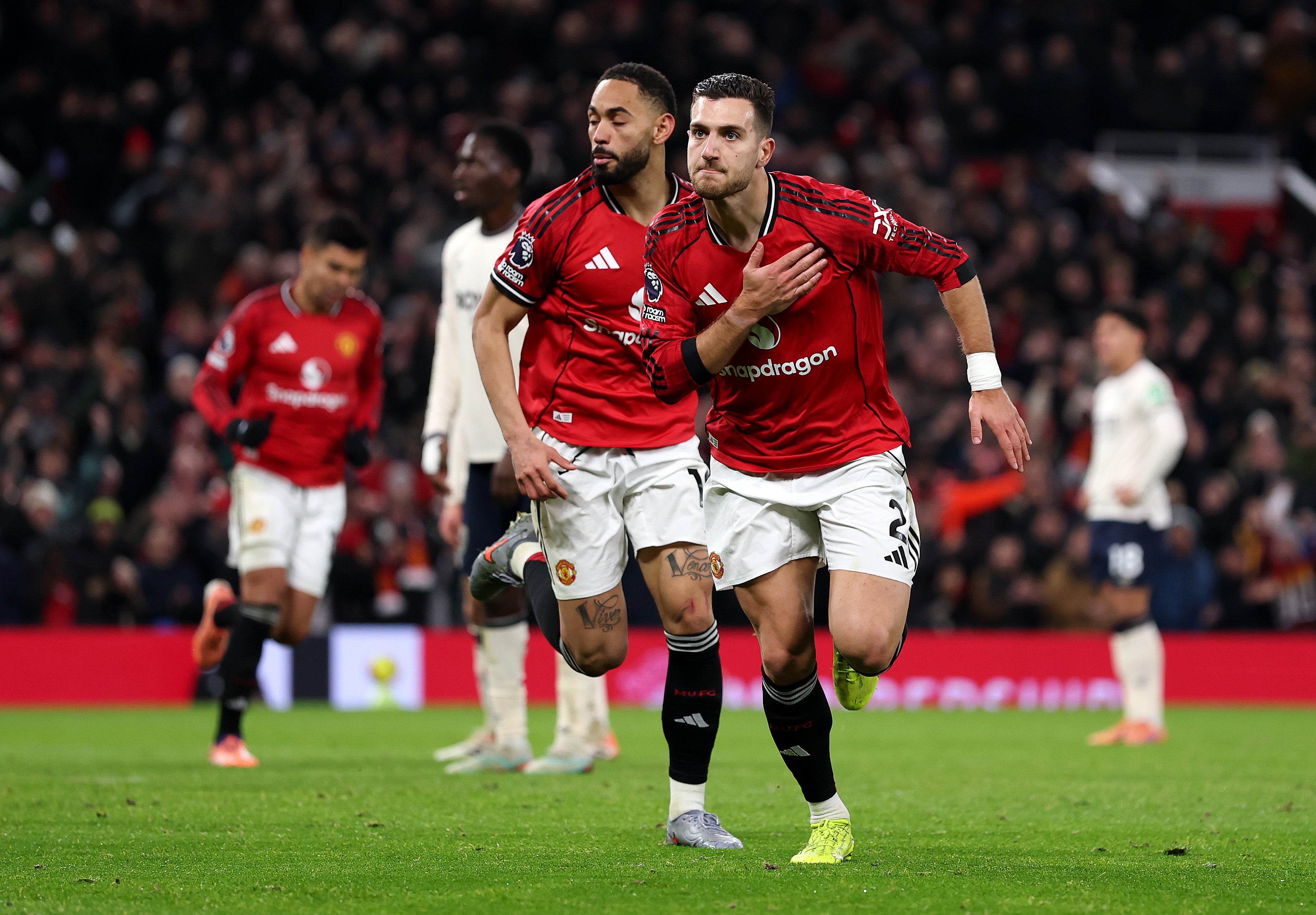 Diogo Dalot scored Manchester United’s opening goal