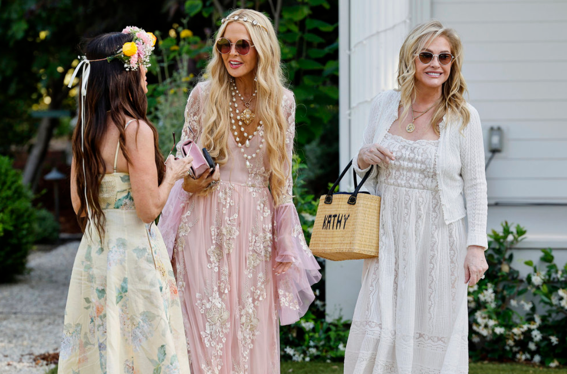 Celebrity stylist and fashion designer Rachel Zoe (center) has joined 'The Real Housewives of Beverly Hills'