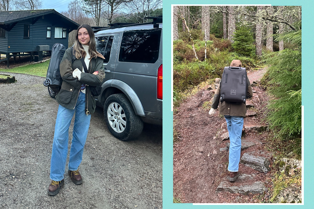 The hybrid backpack boasts wheels and adjustable straps