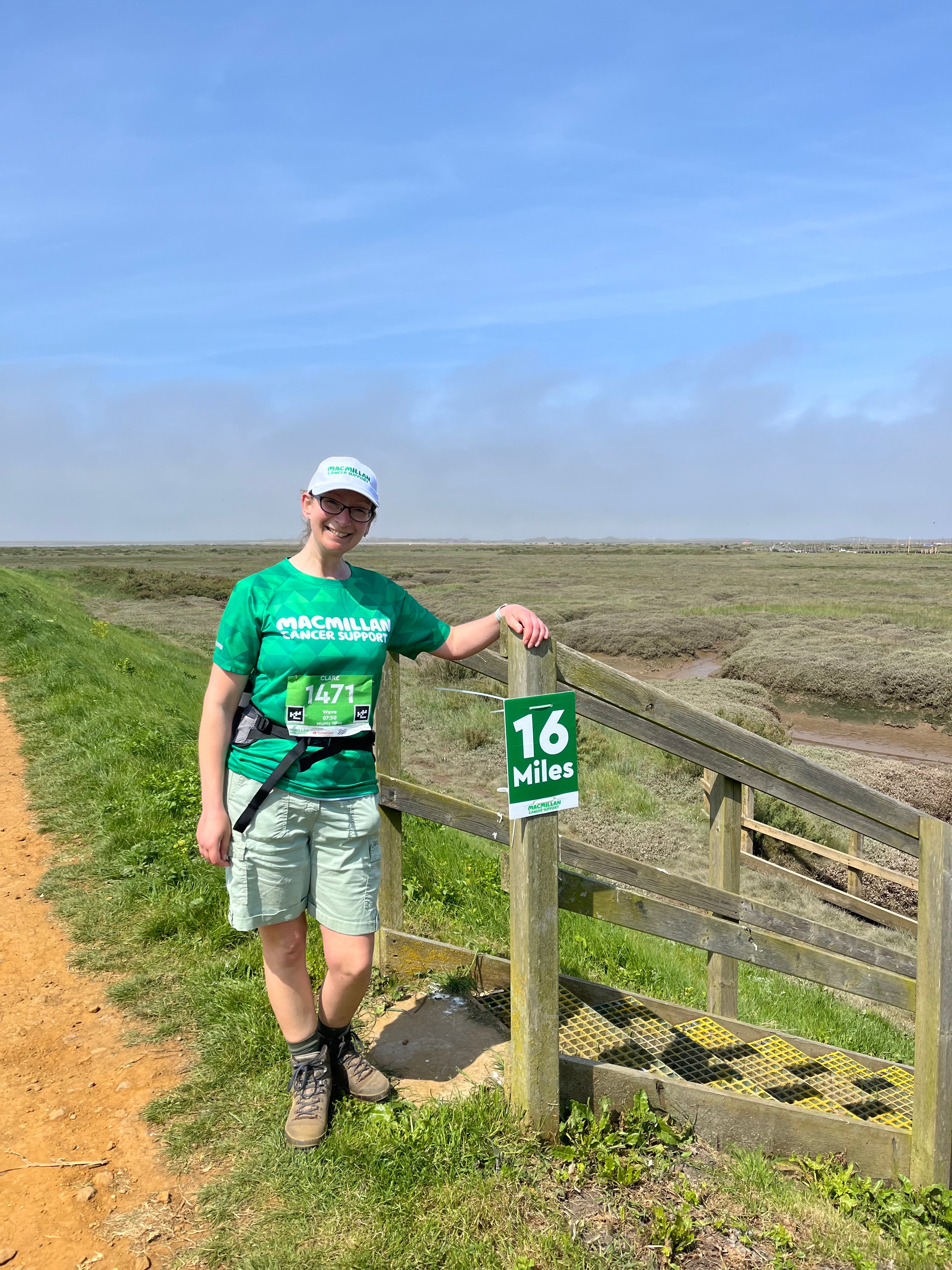 Clare had radiotherapy treatment in April 2024