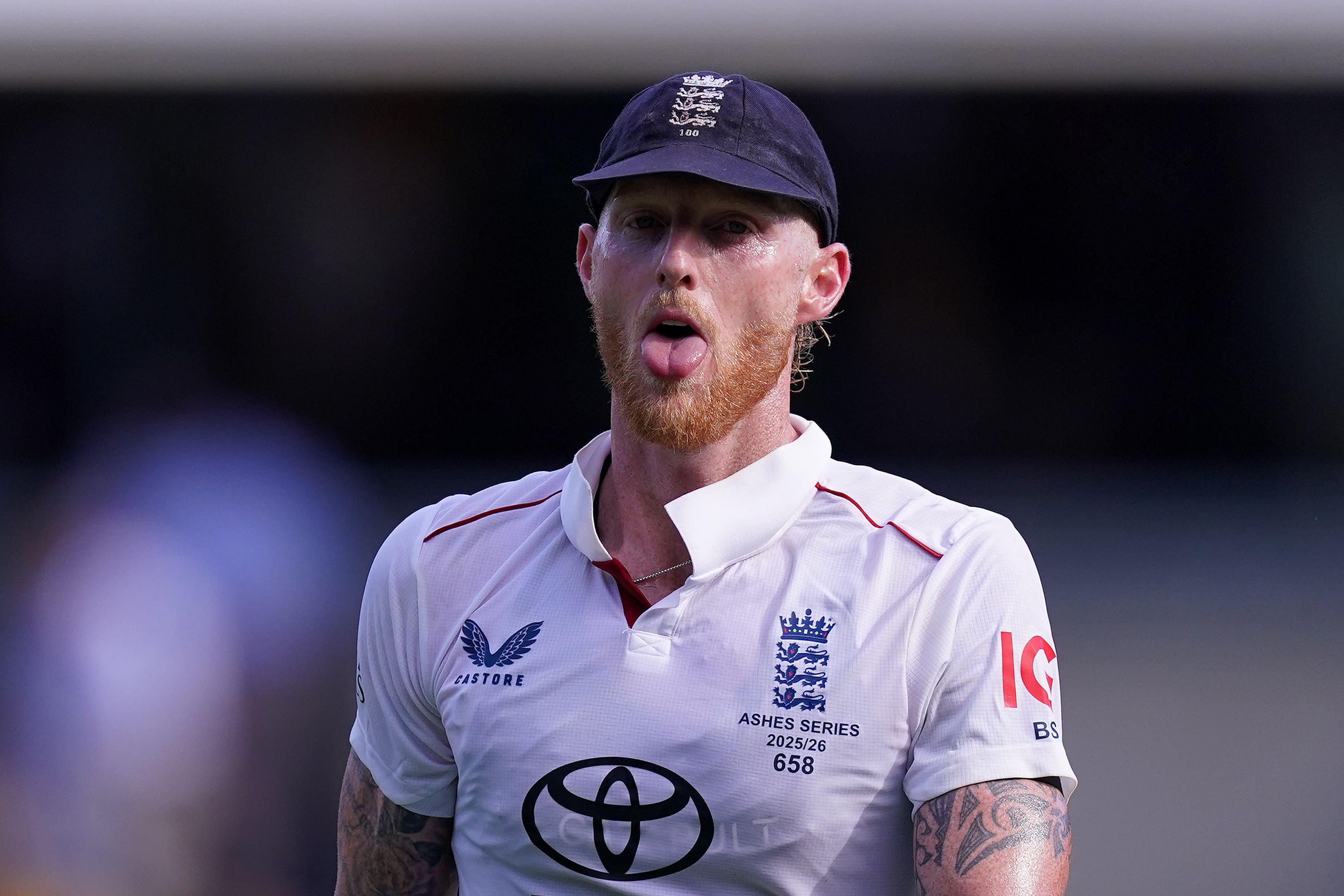 Ben Stokes looks frustrated walking off the field at the break (Robbie Stephenson/PA)