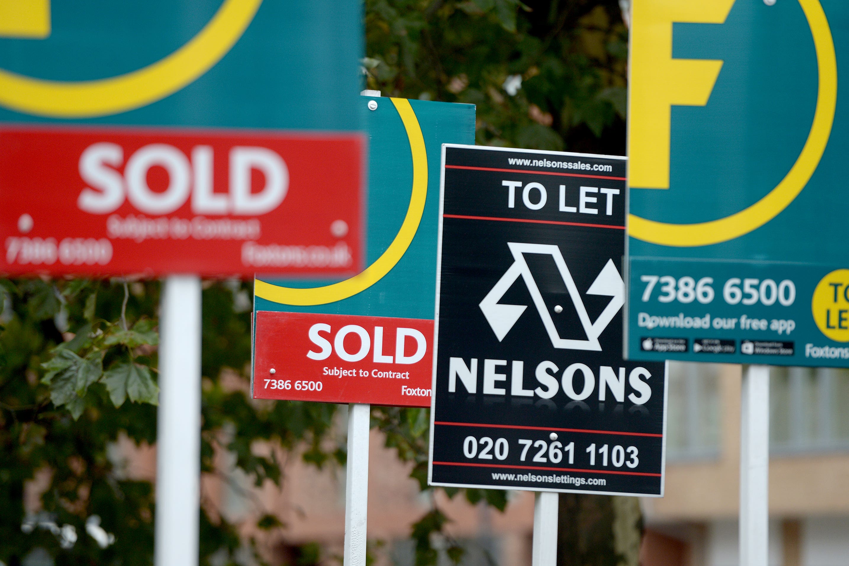 Annual growth in property values slowed sharply to 0.7%, down from 1.9% in October (Anthony Devlin/PA)