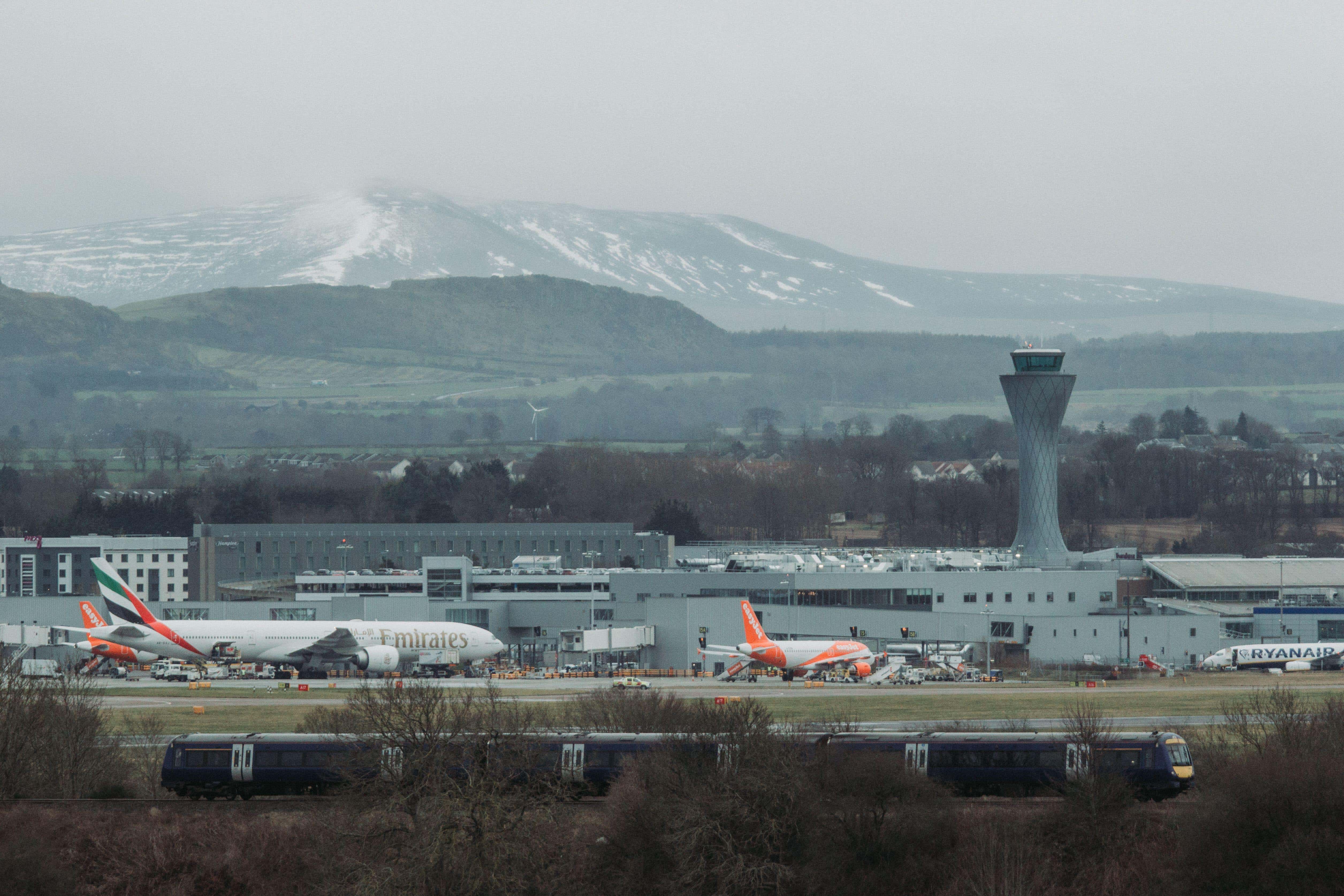 Edinburgh Airport suspended flights after an emergency landing