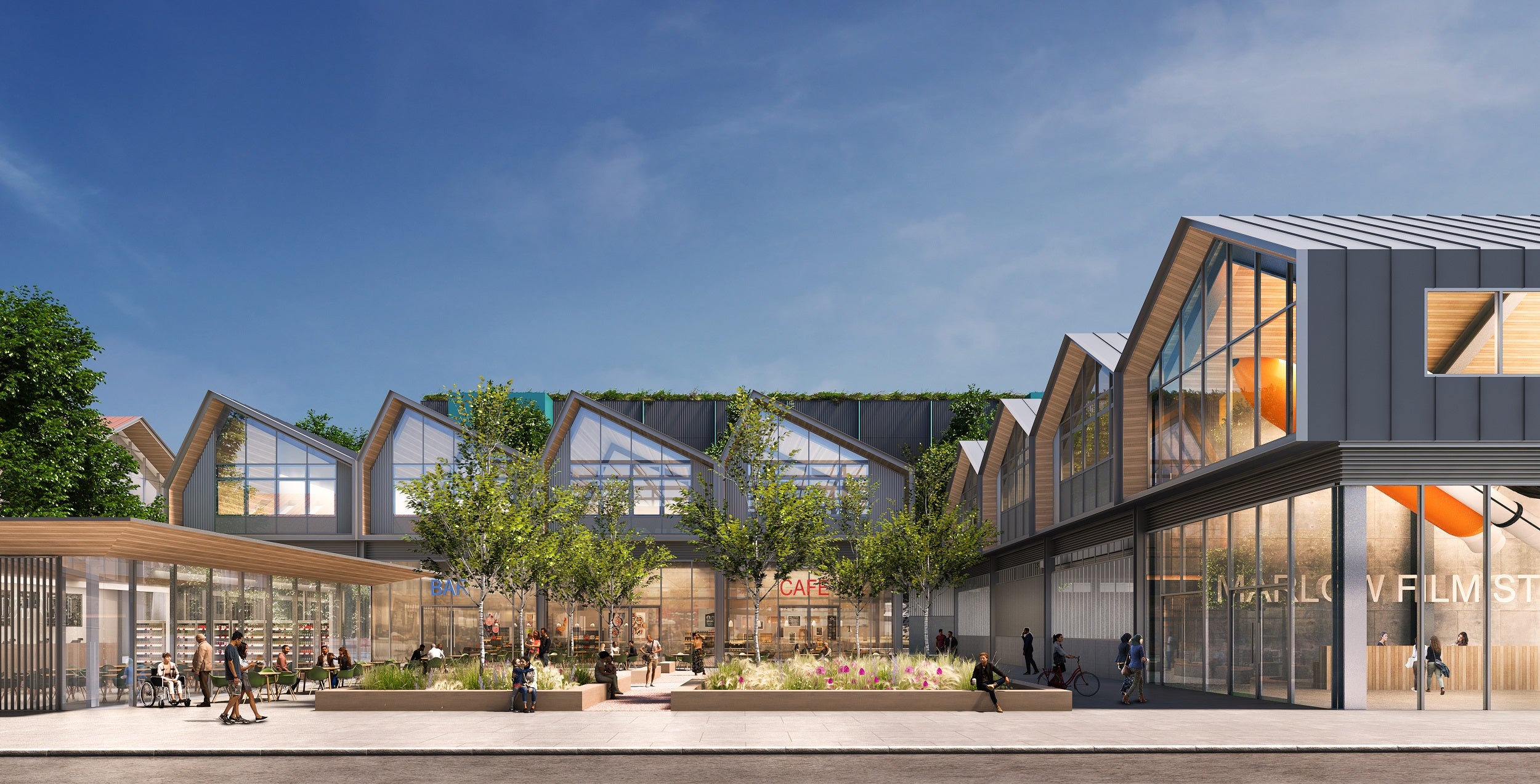 A CGI of the proposed entrance hub at Marlow Studios