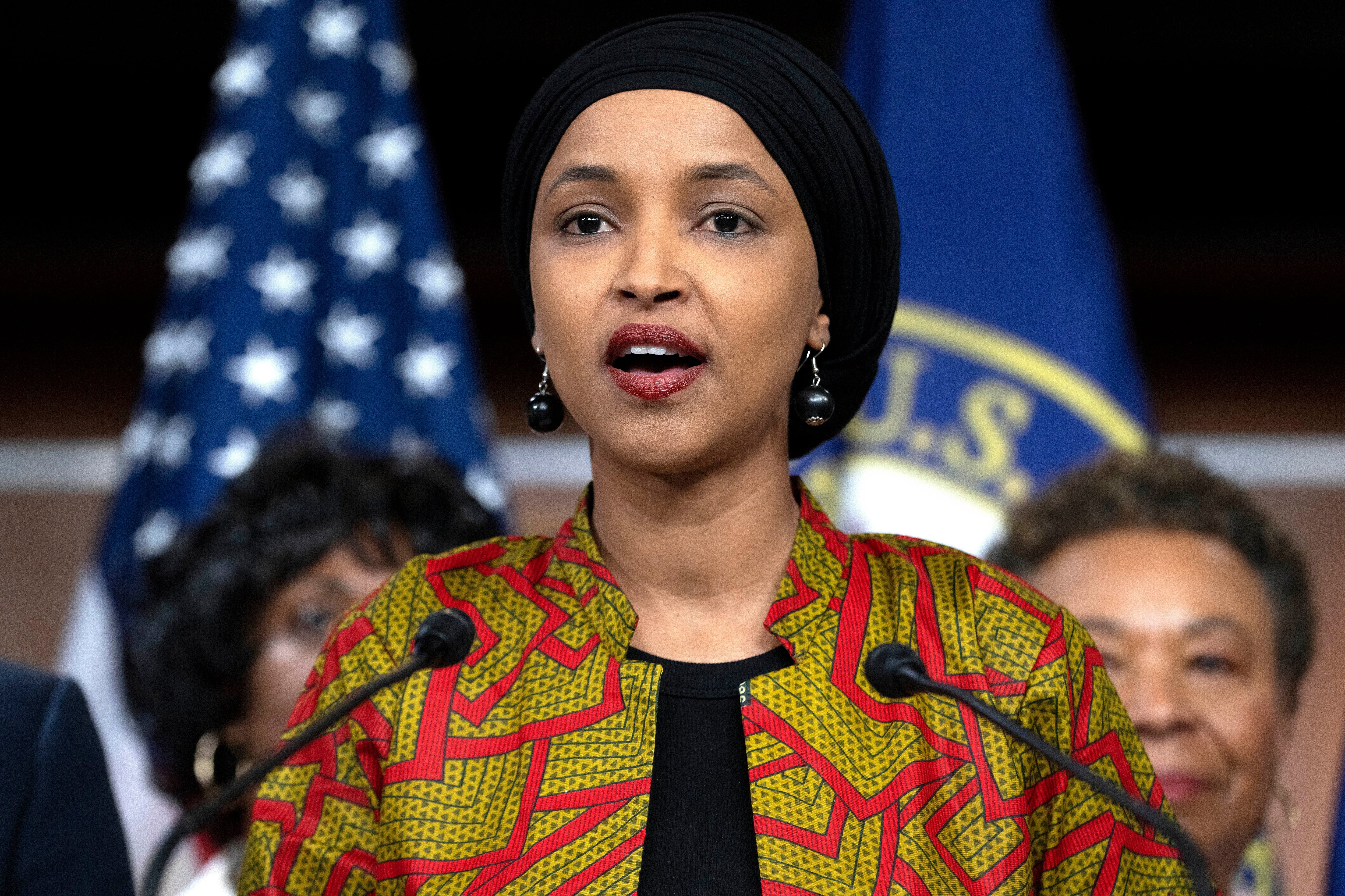 Congresswoman Ilhan Omar claimed that the president was a ‘national embarrassment’
