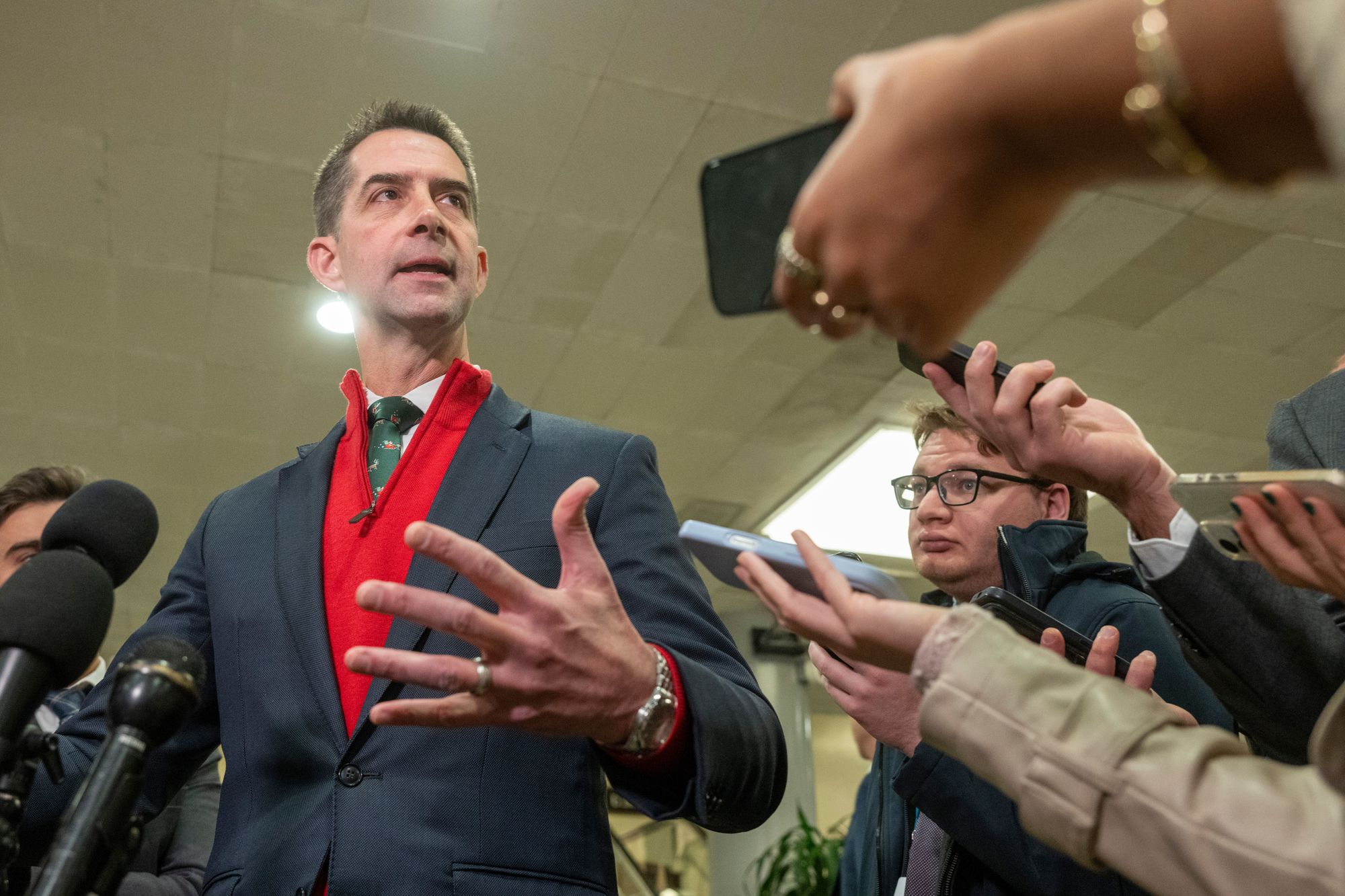 Tom Cotton, GOP chair of the Senate Intelligence Committee, called the strikes ‘righteous’ and ‘entirely lawful’