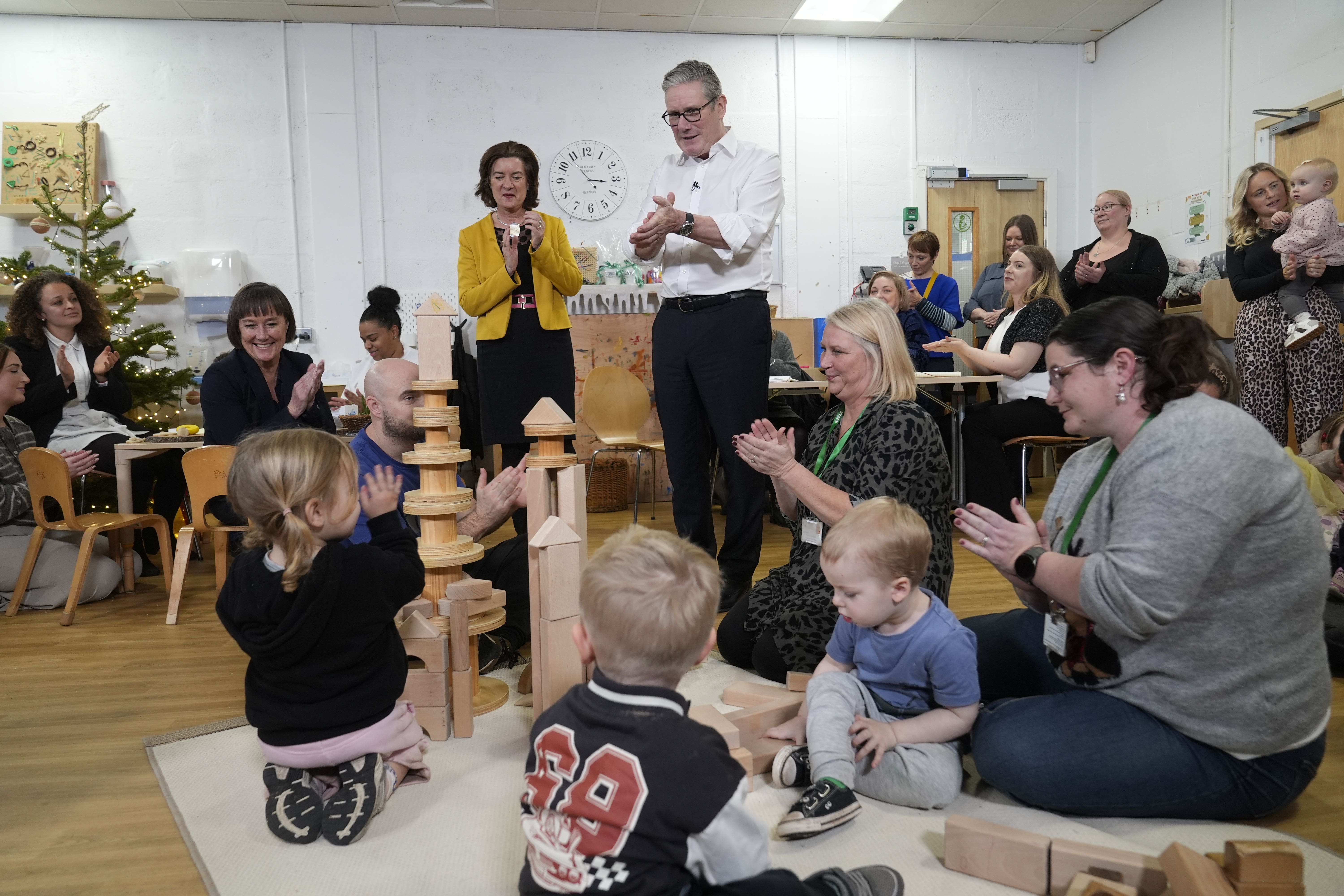 Sir Keir Starmer said tackling child poverty would ‘alleviate pressure on our public services’ (Peter Byrne/PA)