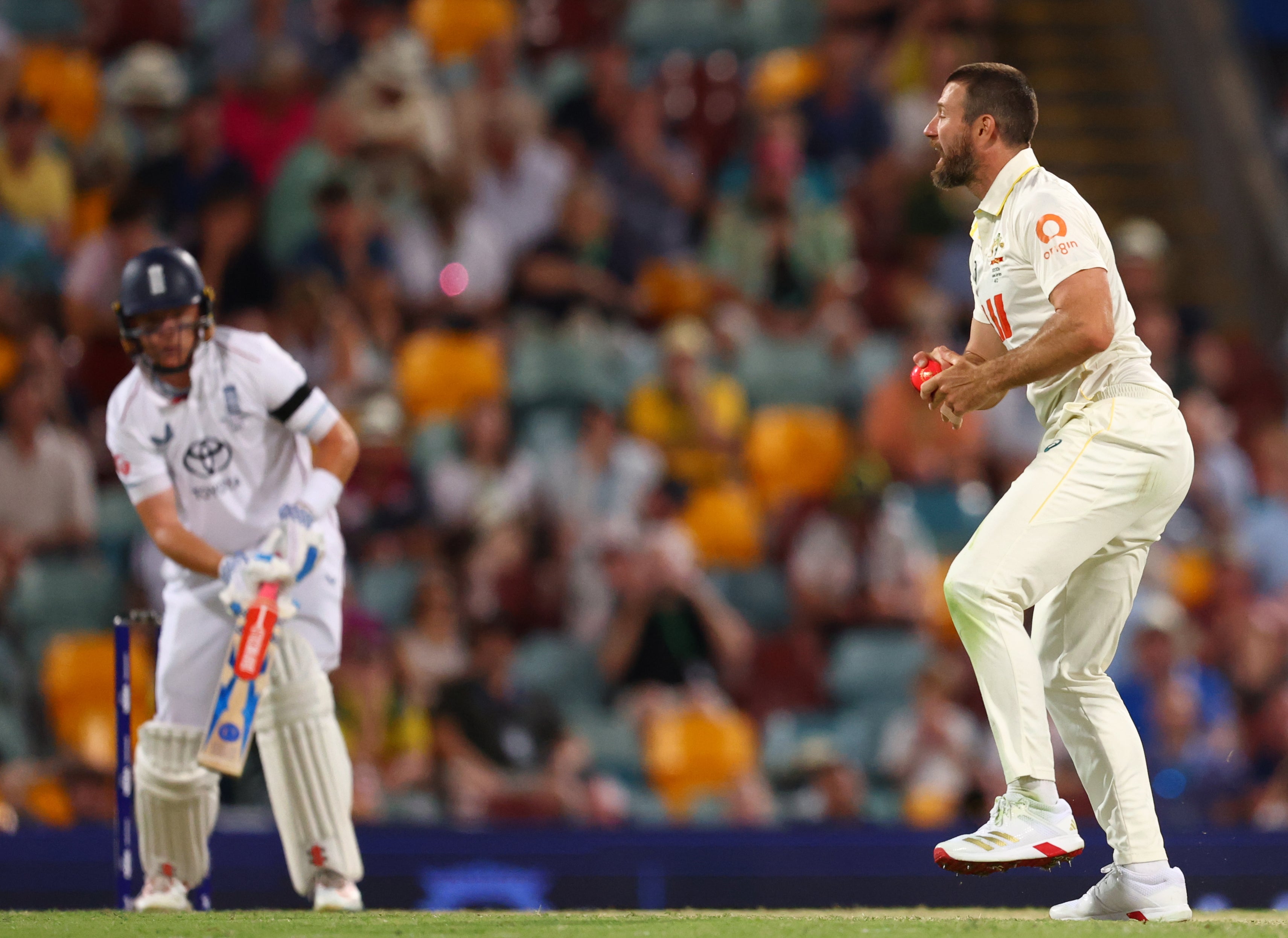 Michael Neser took two sharp catches off his own bowling, including Ollie Pope