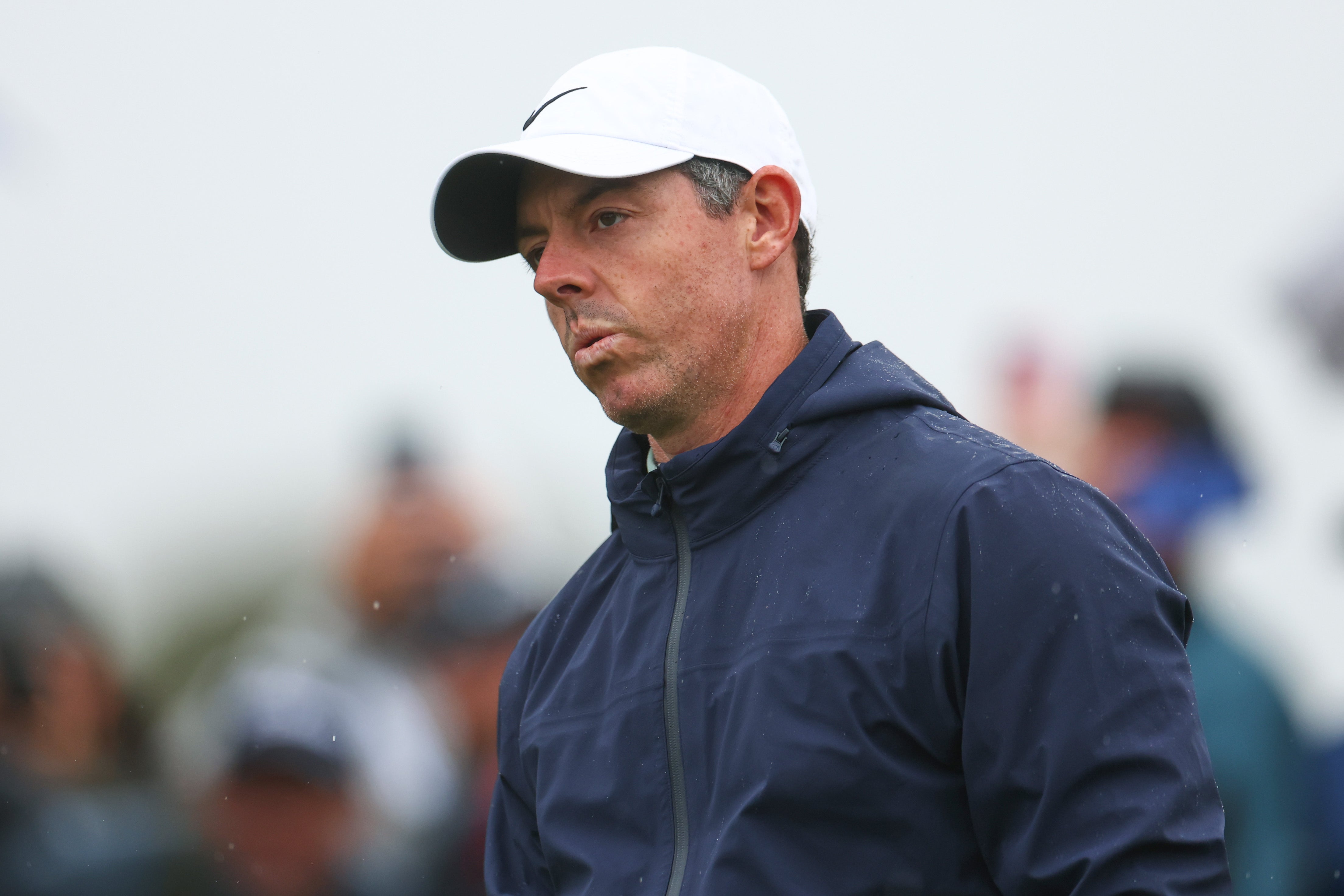 <p>Rory McIlroy endured banana-related shenanigans during his third round</p>