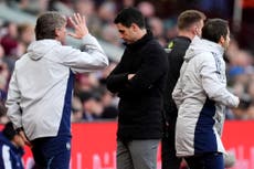 Mikel Arteta confident Arsenal will respond to dramatic Aston Villa loss