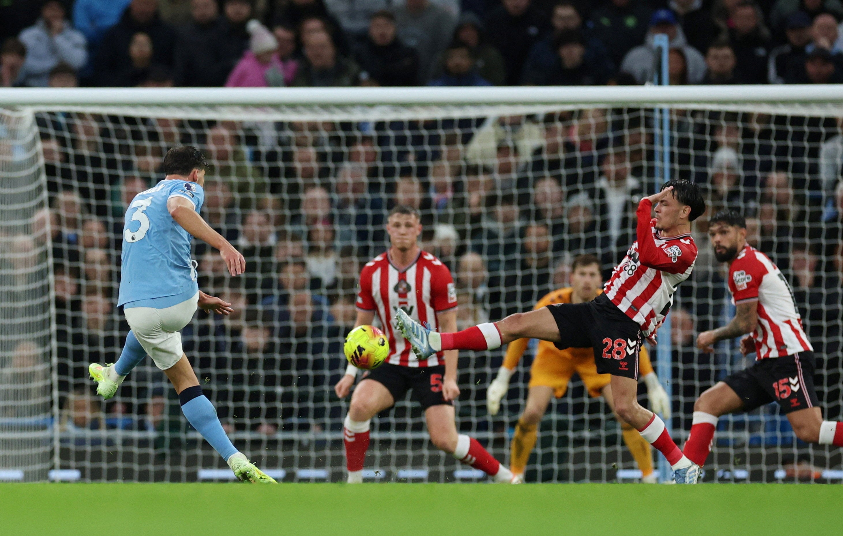 Ruben Dias hammered home the opening goal