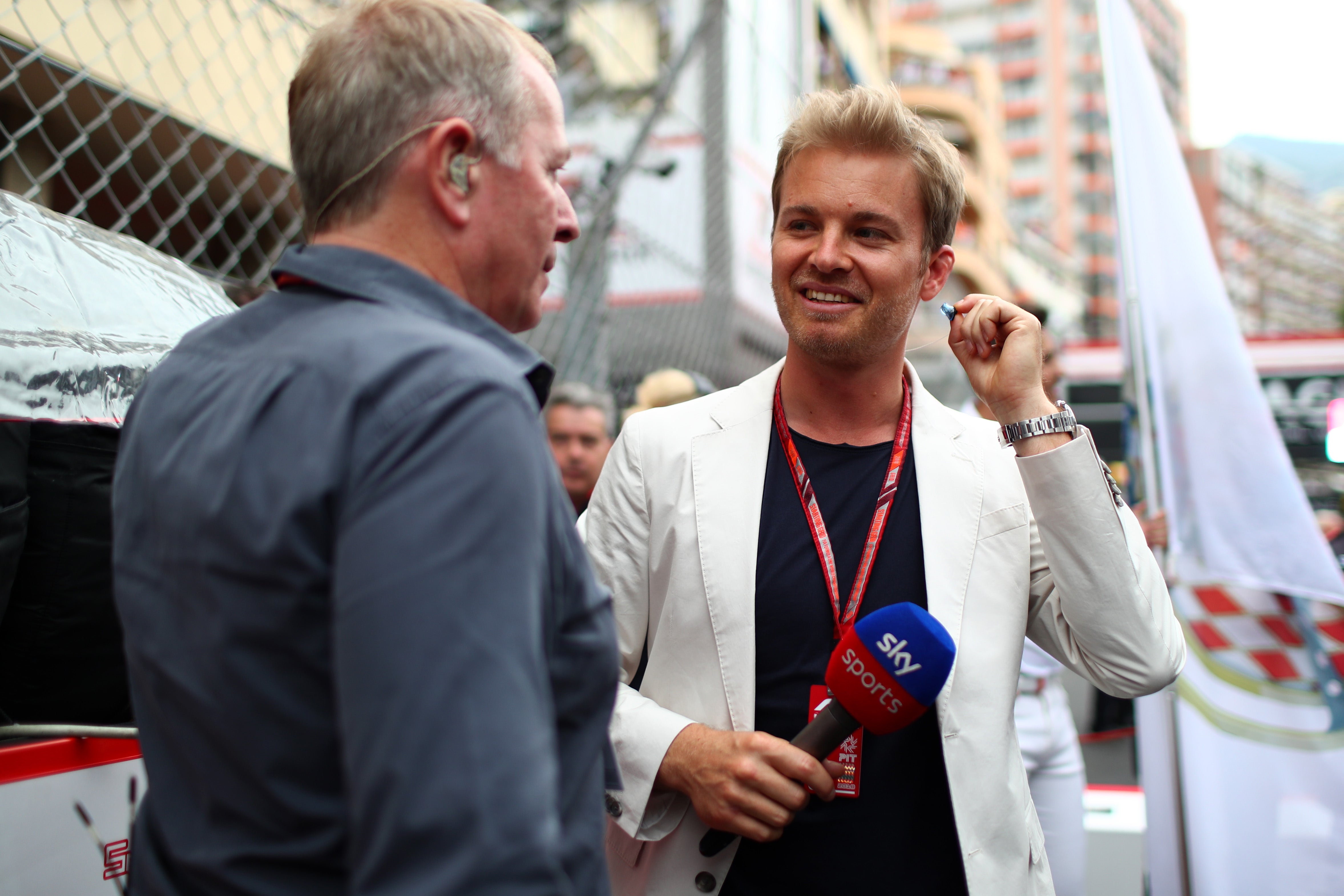 Nico Rosberg and Martin Brundle are both on duty for Sky in Abu Dhabi