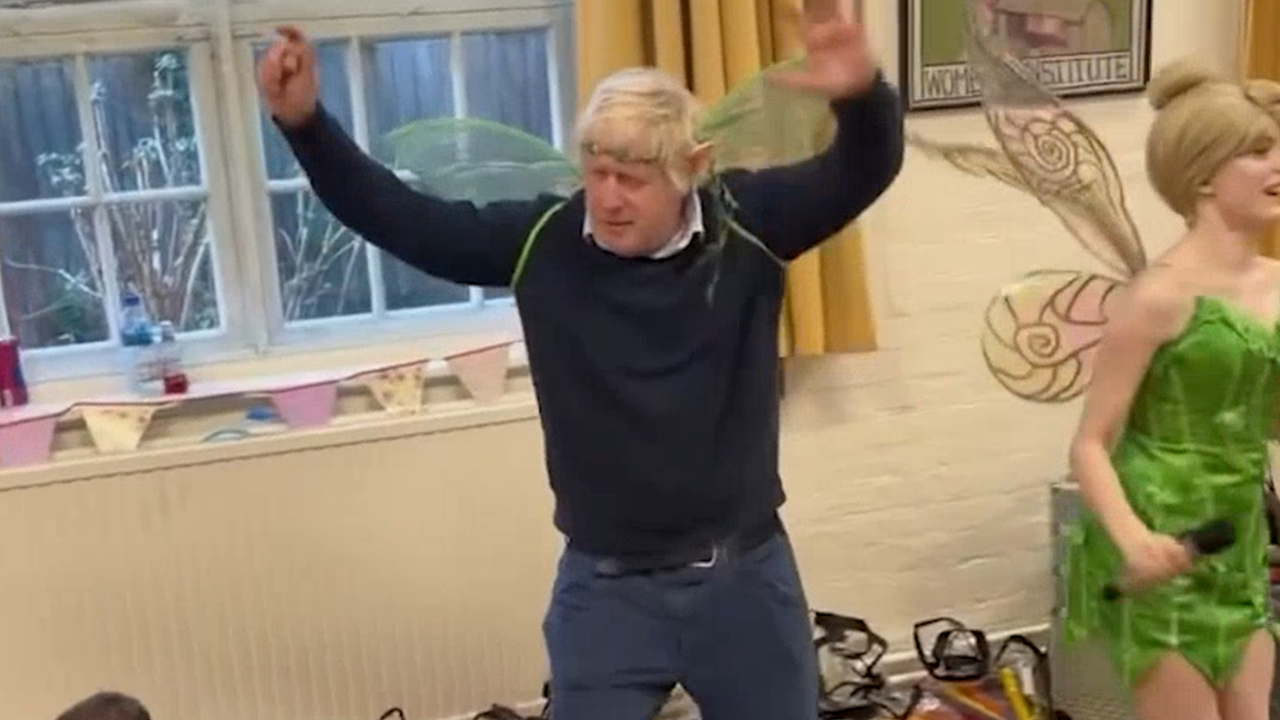 Party boy: Boris Johnson wearing fairy wings at his daughter Romy’s fourth birthday bash last year